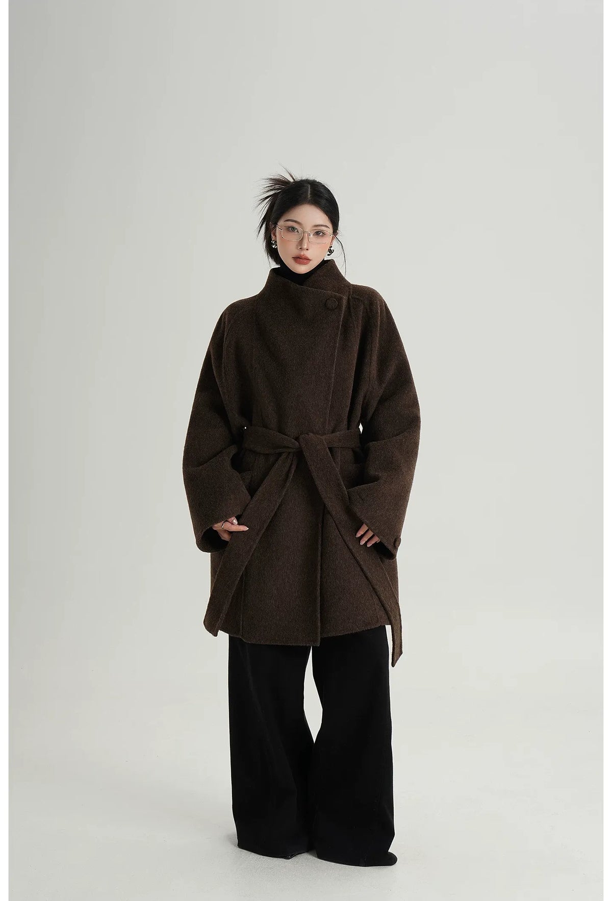 Hand-Sewn Belted Wool Coat