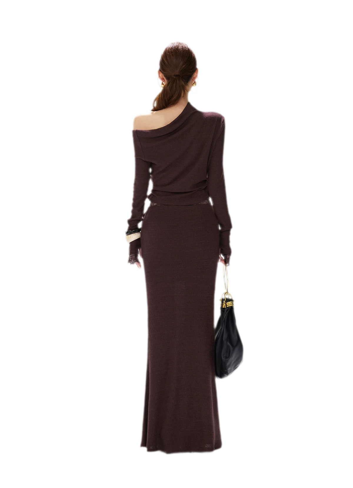 Lace Draped Two-Piece Set