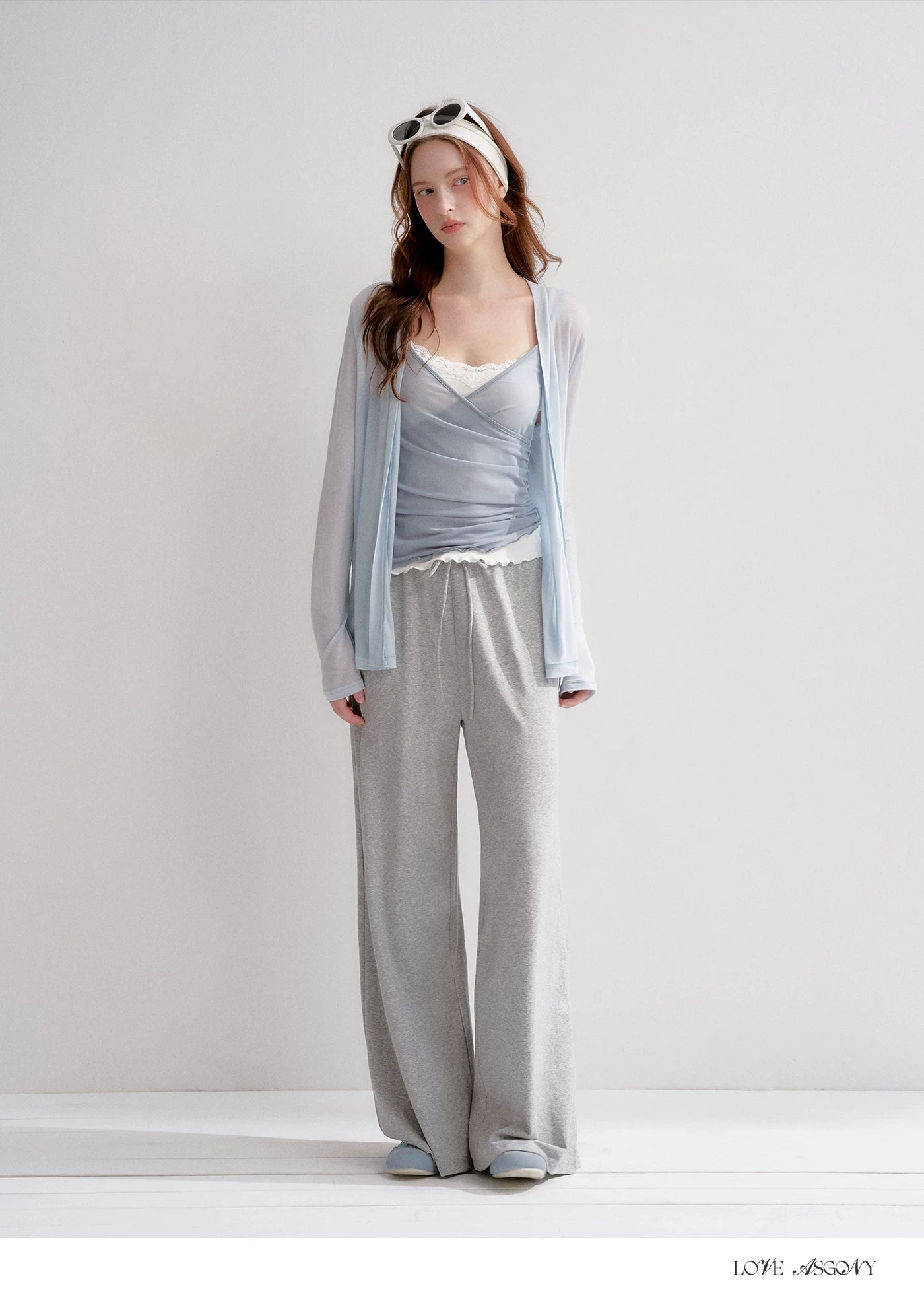 Lyrical Lace Spliced Cross Mesh Camisole Top