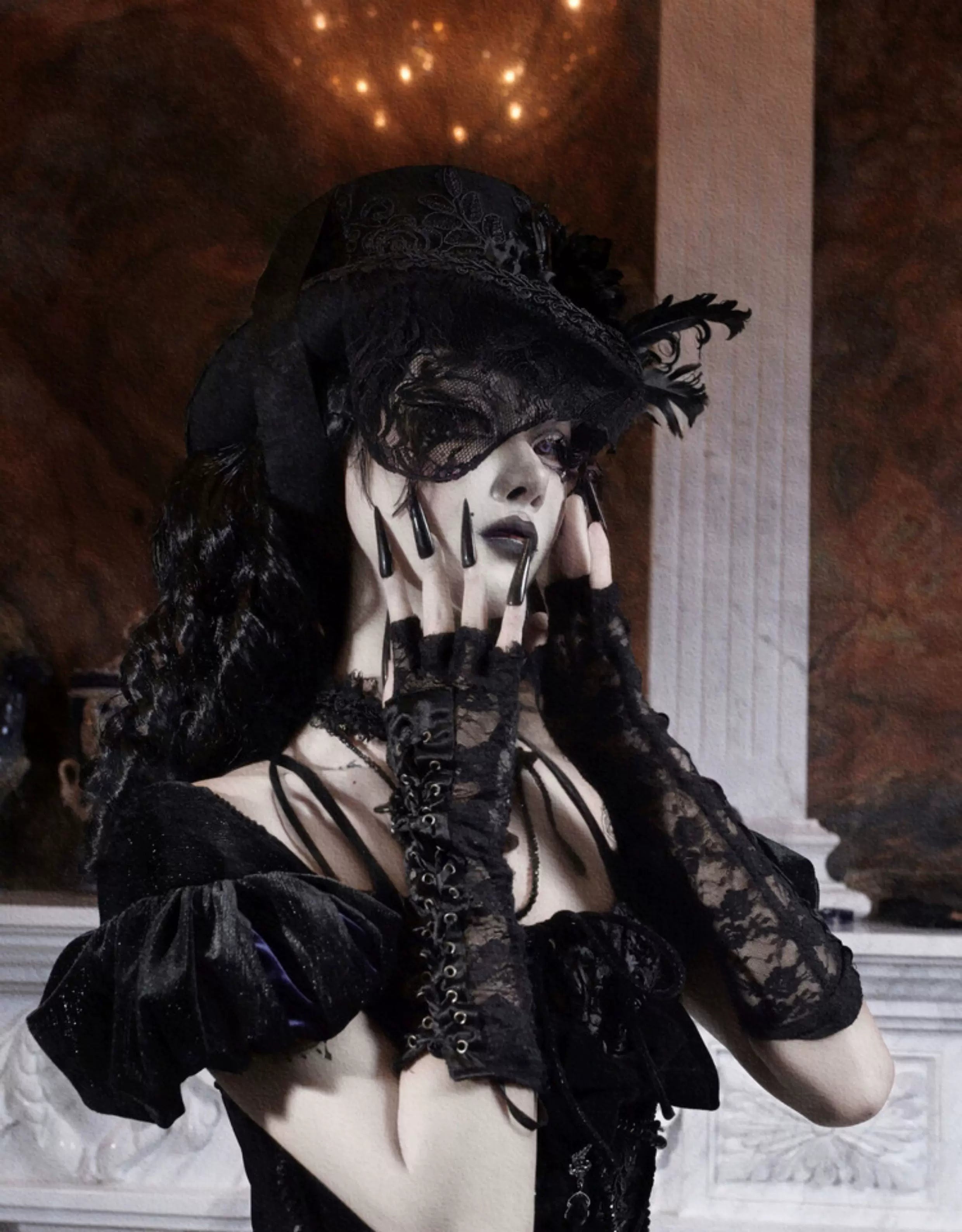 Gothic Ribbon Duchess Wool Hat
