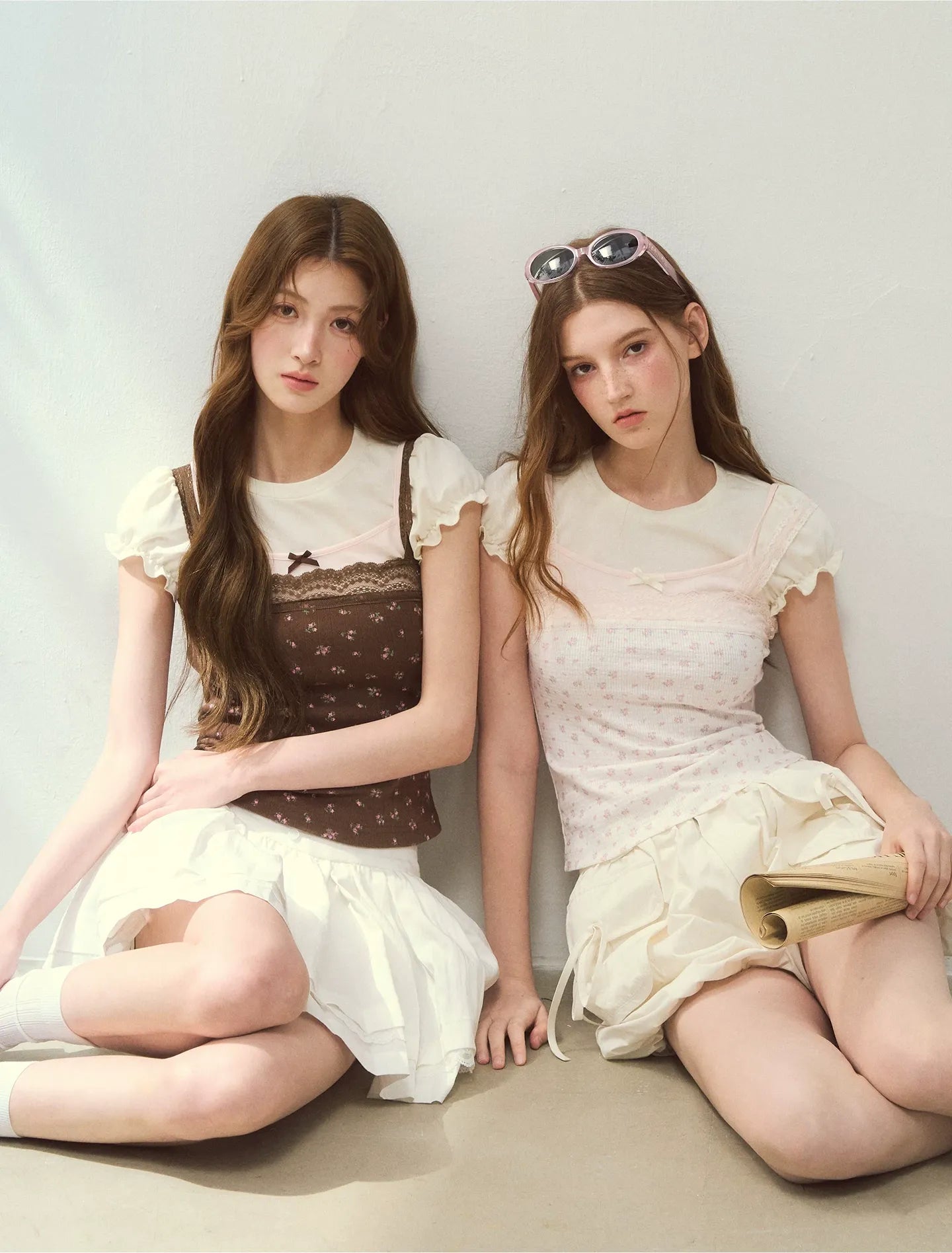 Floral Lace Strap T-Shirt