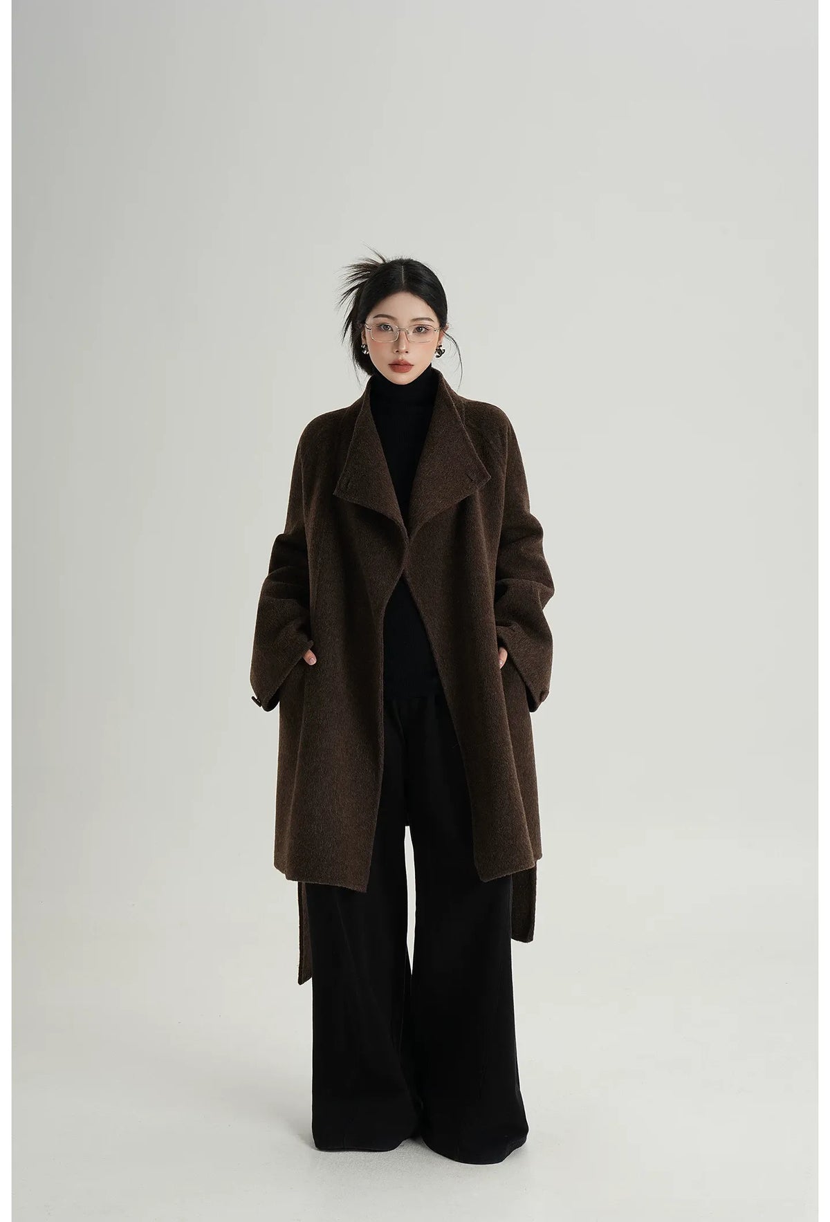 Hand-Sewn Belted Wool Coat