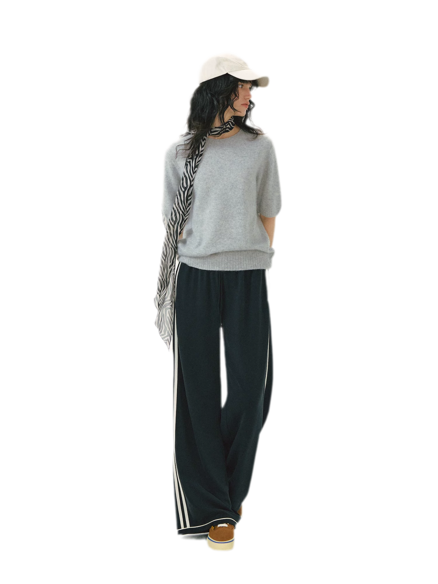 Fuzzy Knit Short Sleeve Sweater
