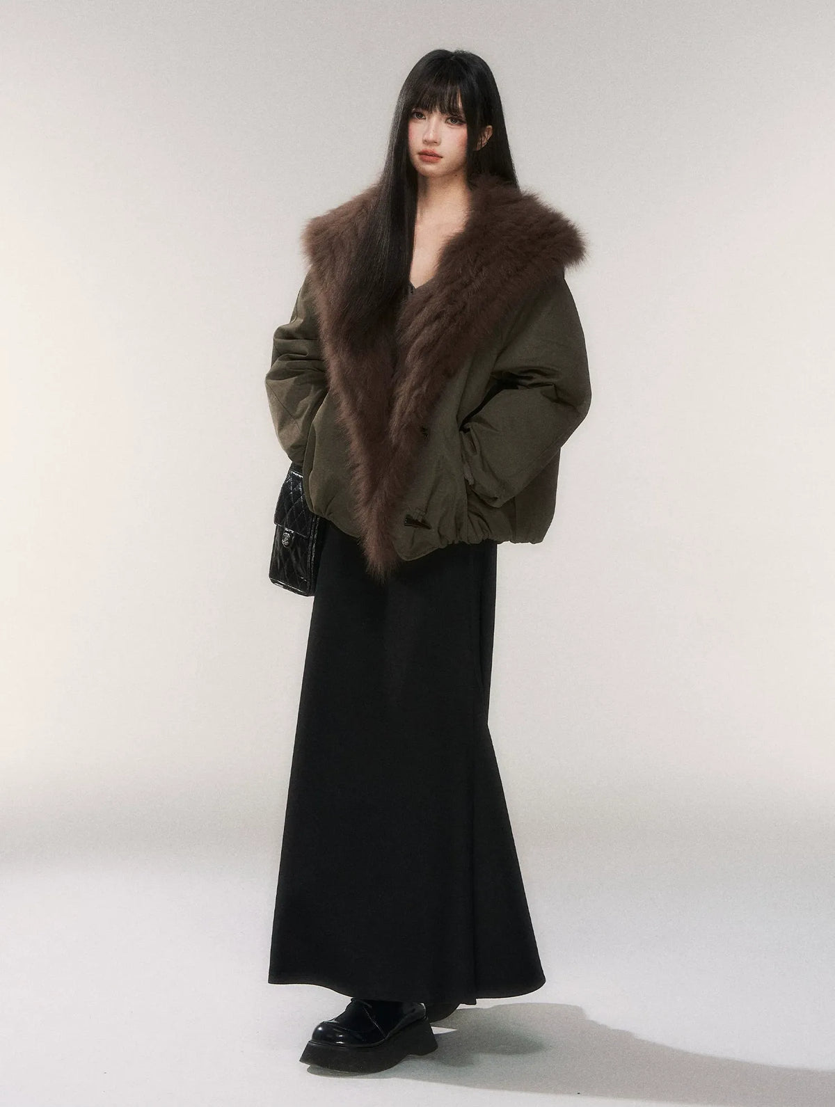 Goose Down Fox Fur Jacket