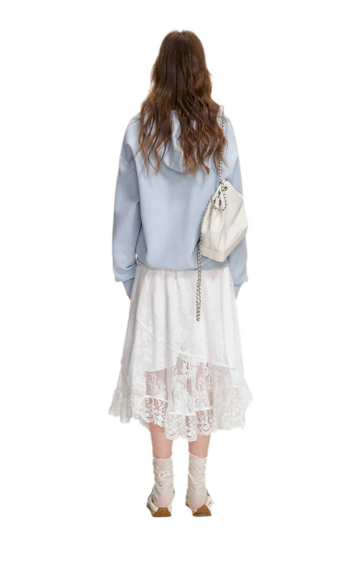Cotton-Feel Ruched Oversized Hoodie