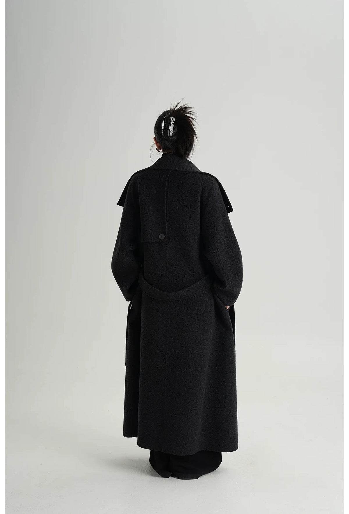 Hand-Sewn Longline Wool Coat