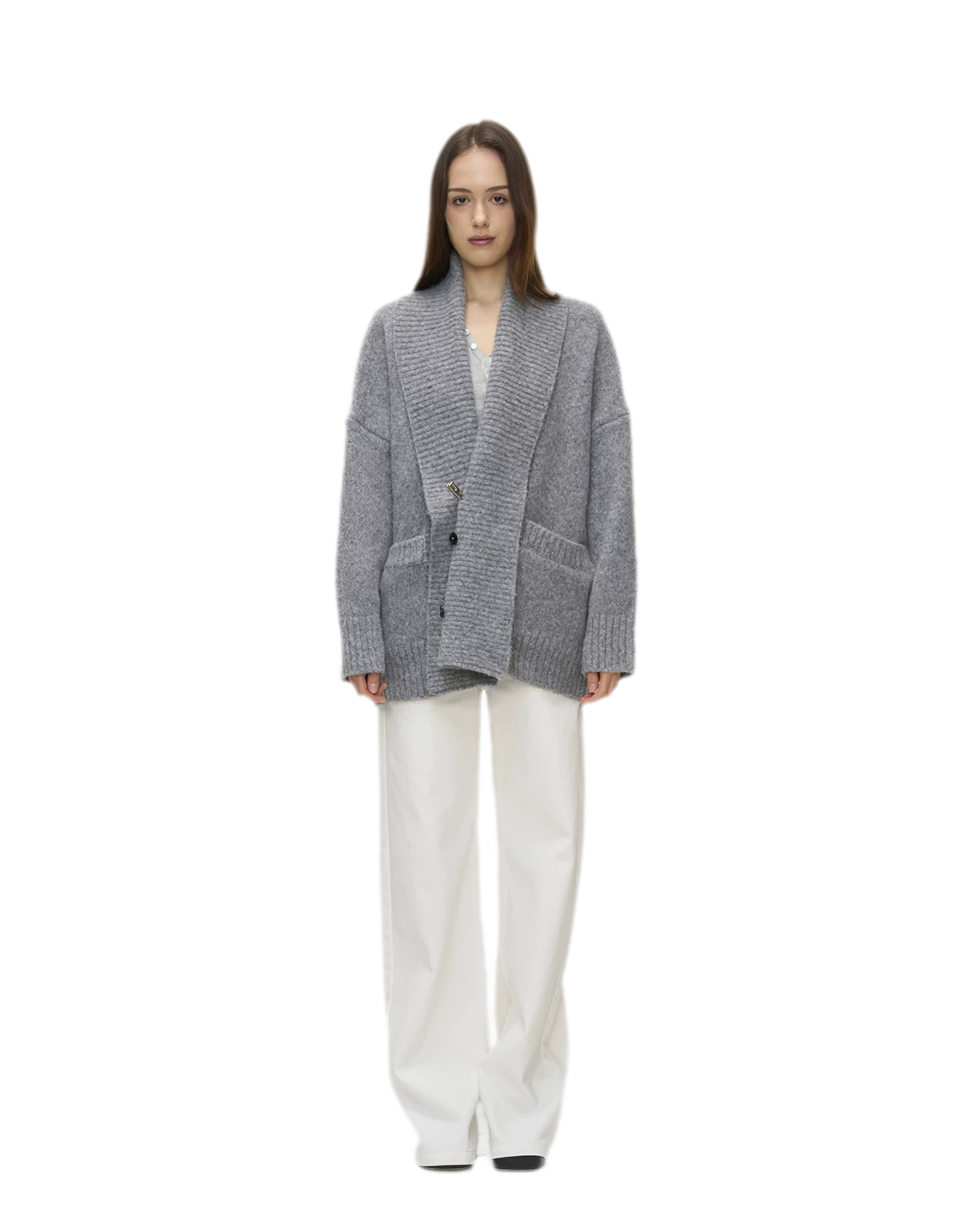 Dense Knit Shawl Cardigan