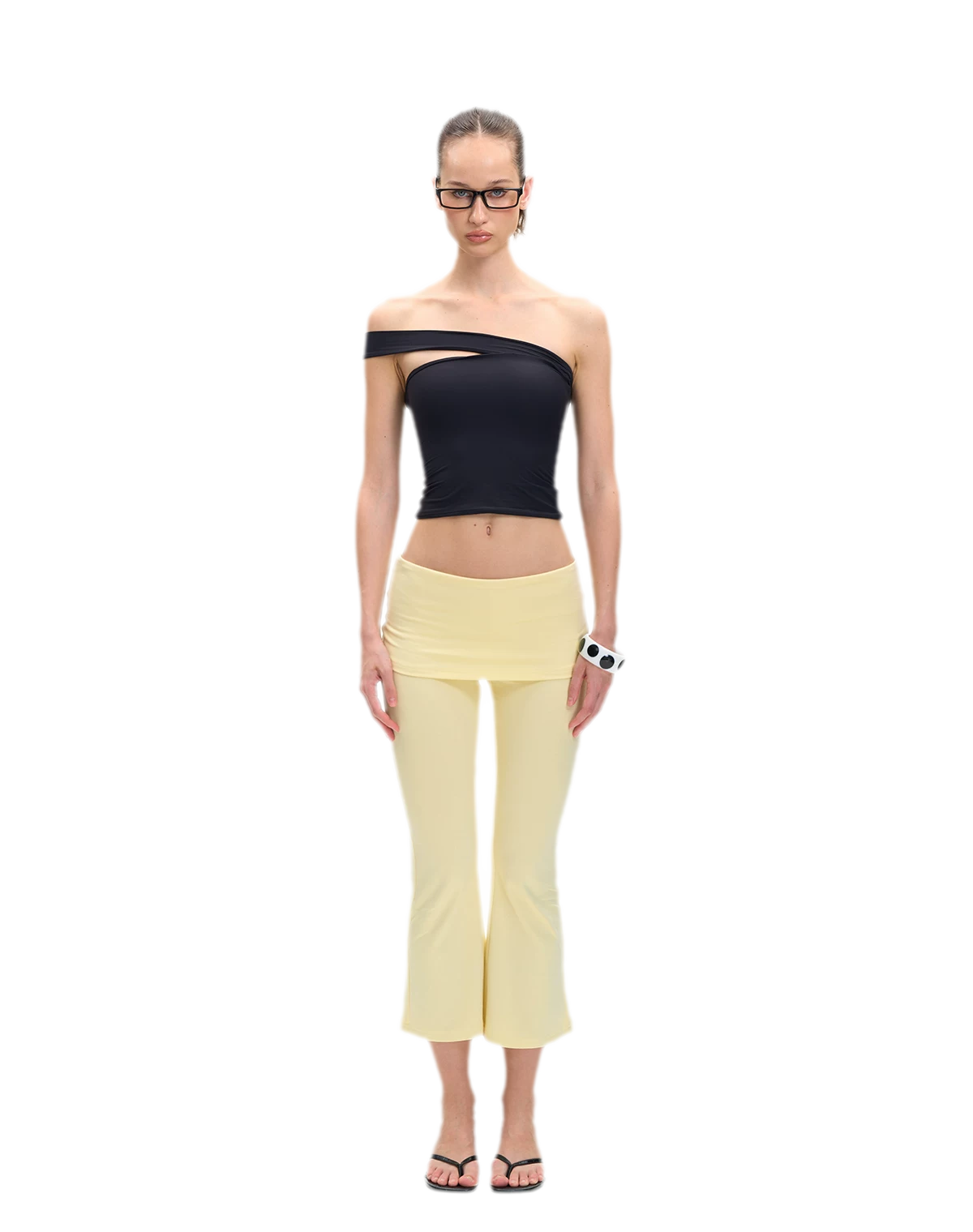 Asymmetric Strap Bustier Top