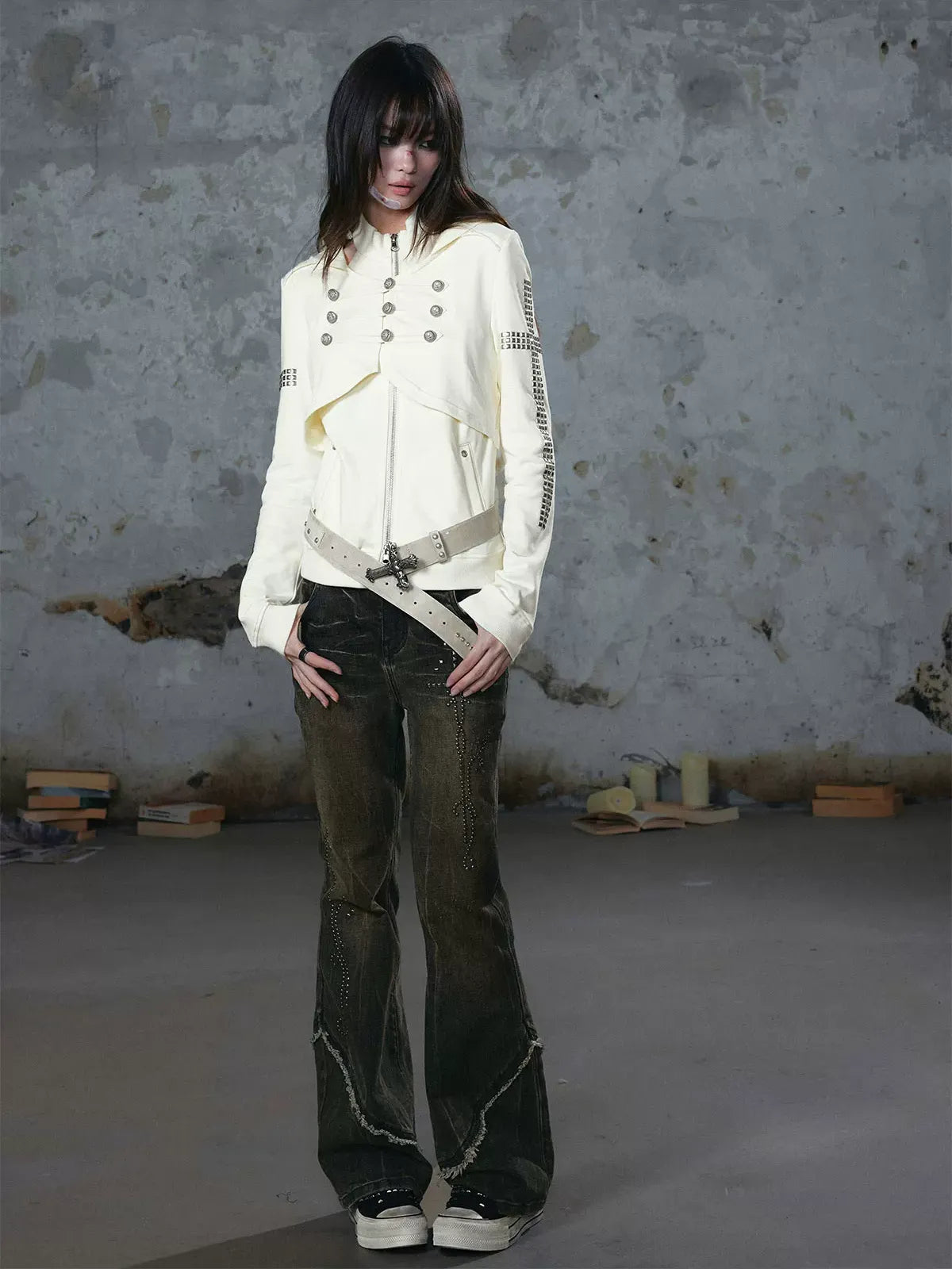 Metal Toggle Hooded Sweatshirt