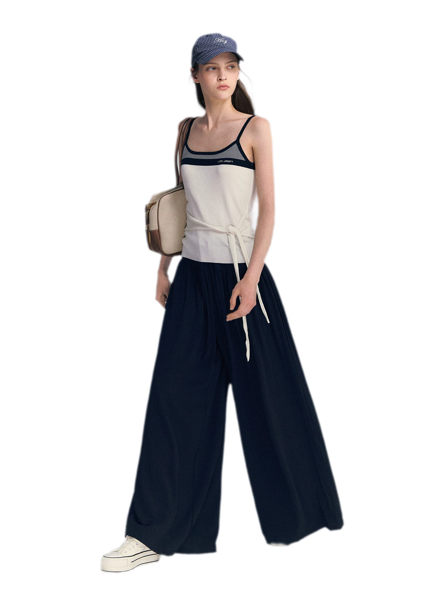 Lyocell Contrast Tie Cami