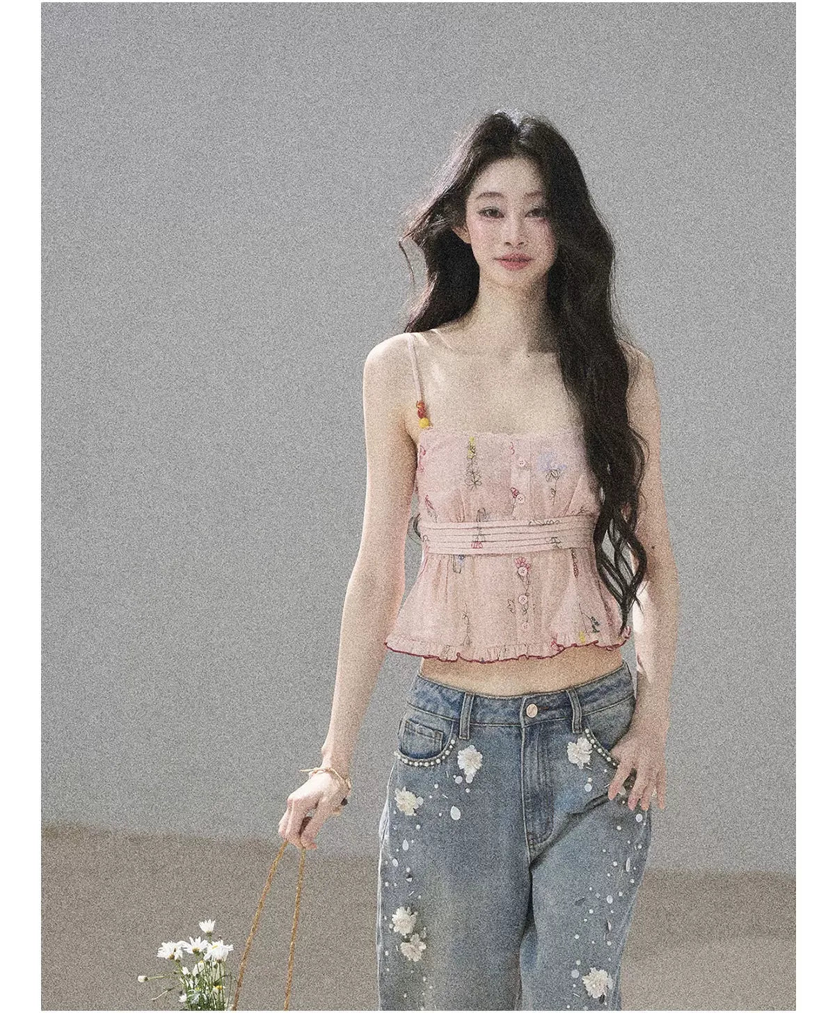 Embellished Wide Leg Jeans