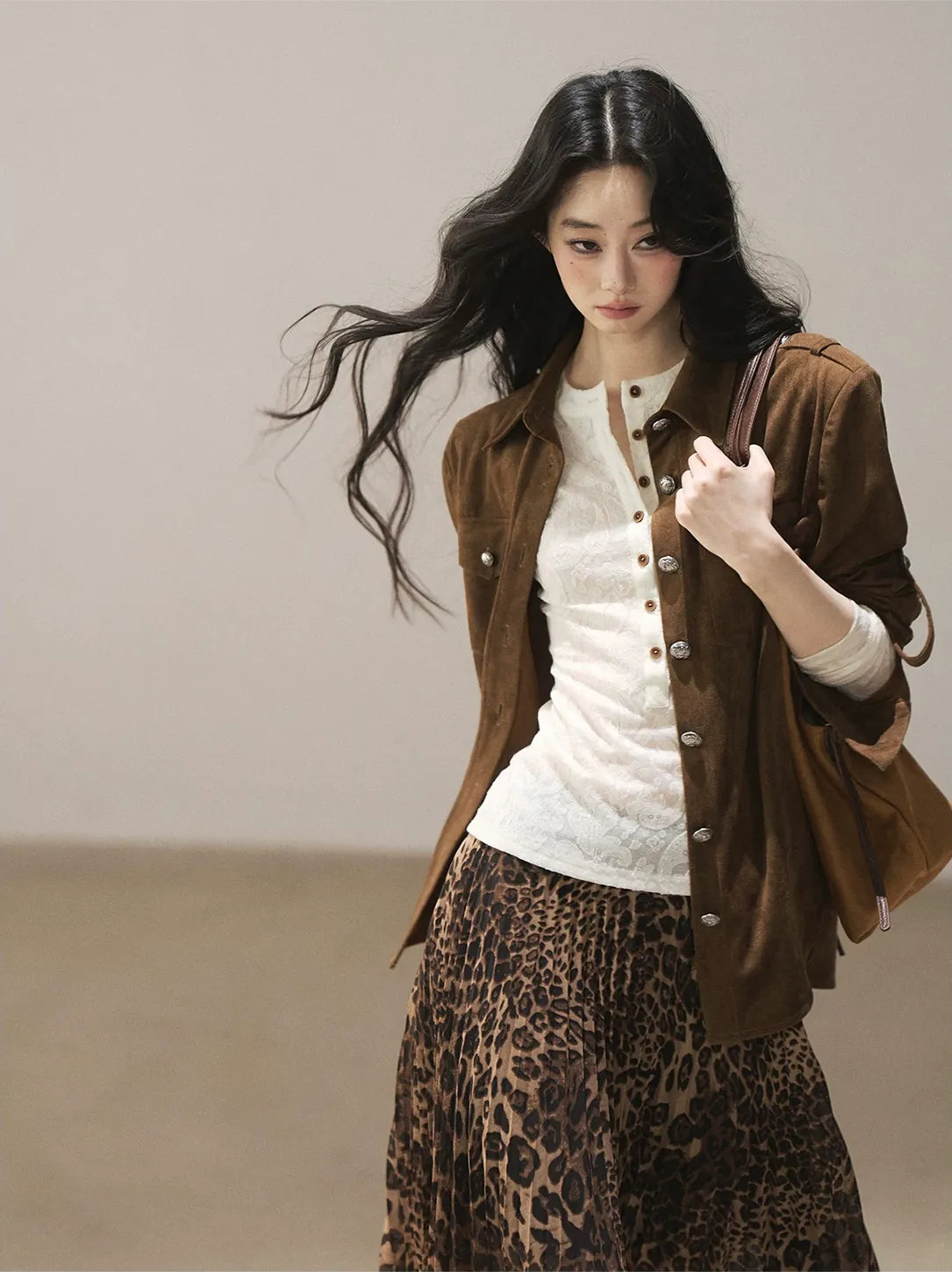 Paisley Jacquard Cropped Wool Top