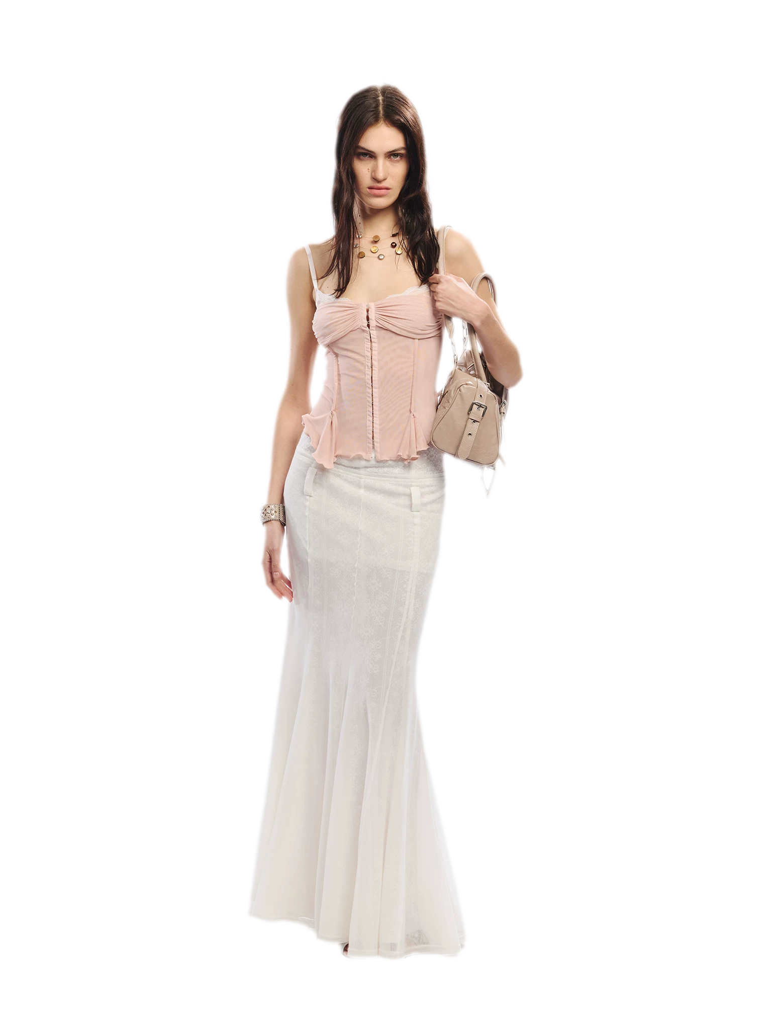 Original Lace Splicing Mesh Camisole