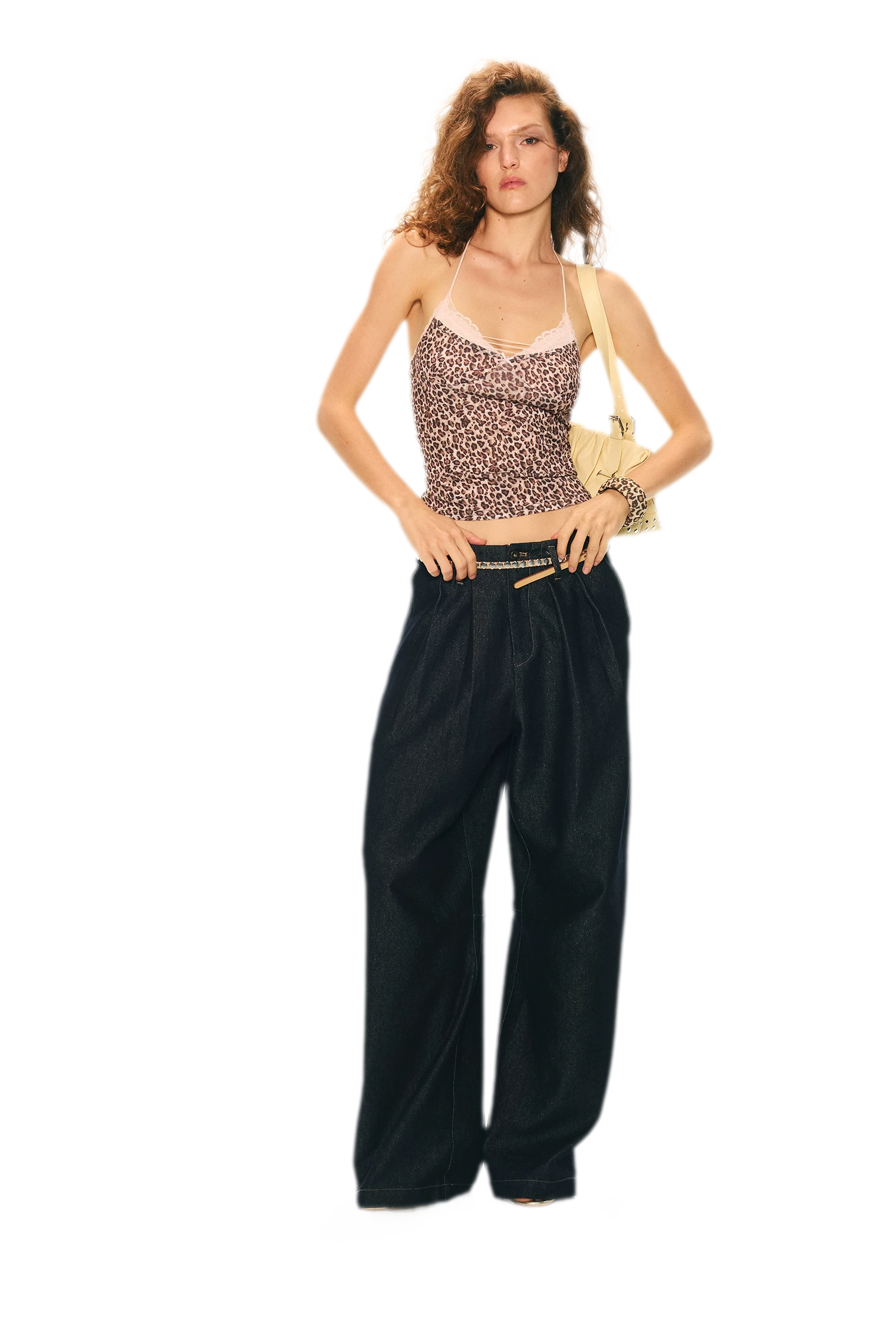 Retro Leopard Print Lace Camisole