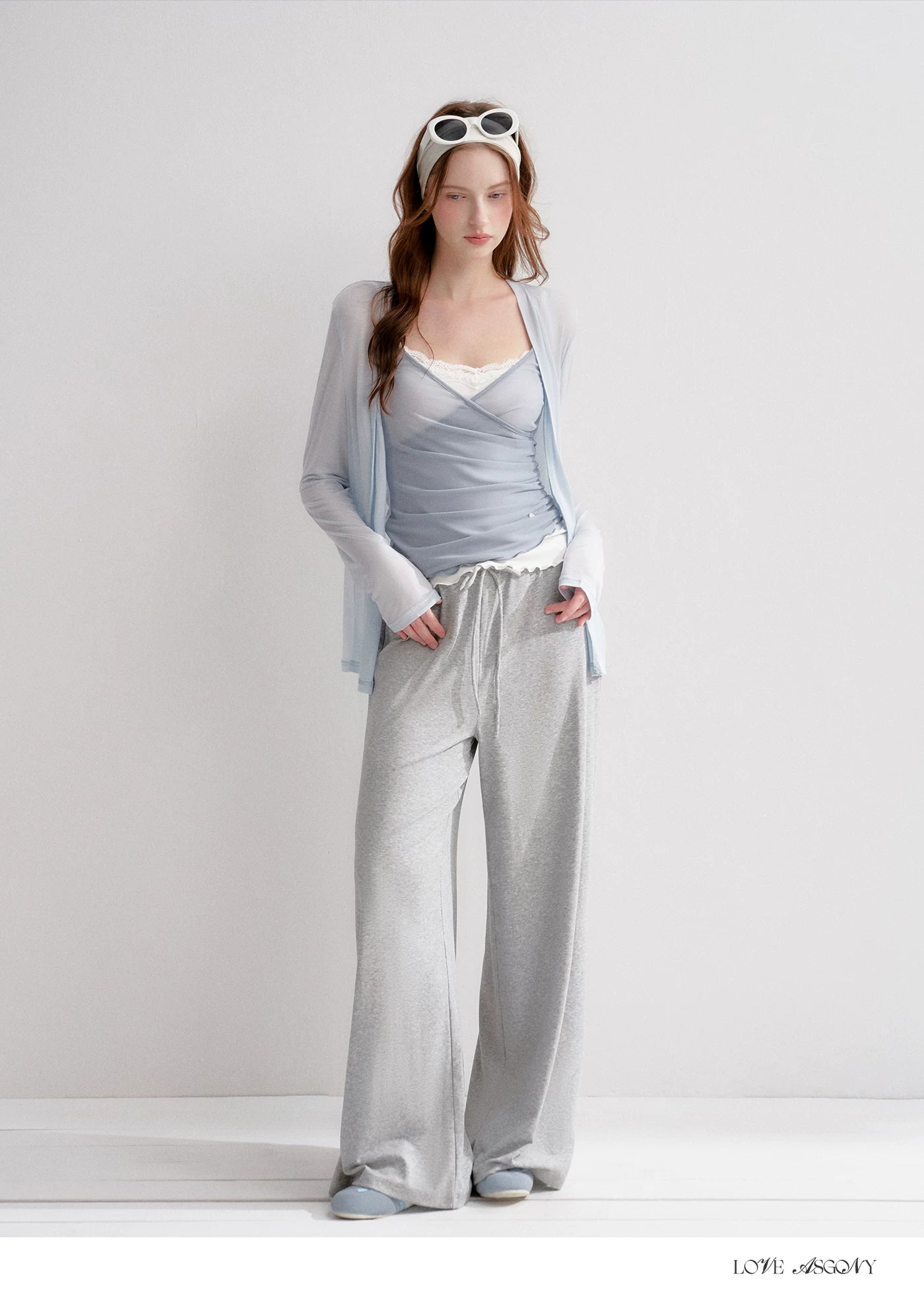 Lyrical Lace Spliced Cross Mesh Camisole Top