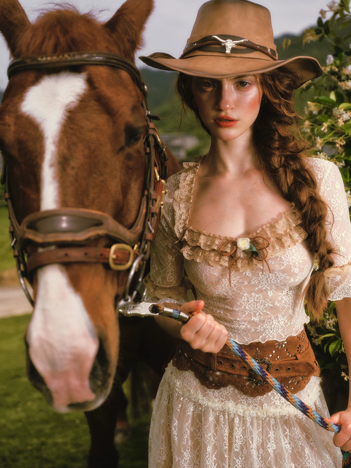 Floral Lace Equestrian Set