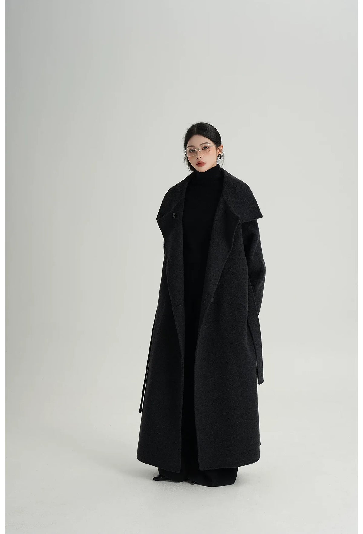 Hand-Sewn Longline Wool Coat