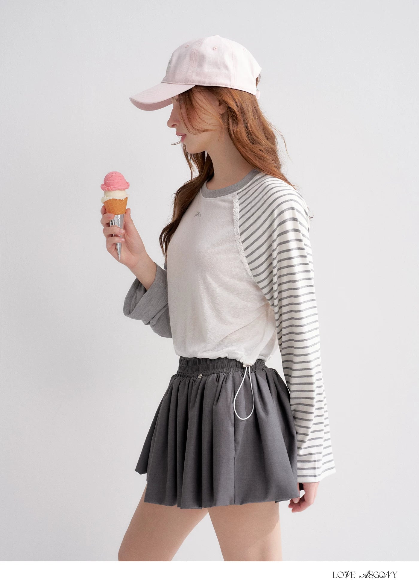 Lyocell Drawstring Raglan Sleeve Sun Protection Tee