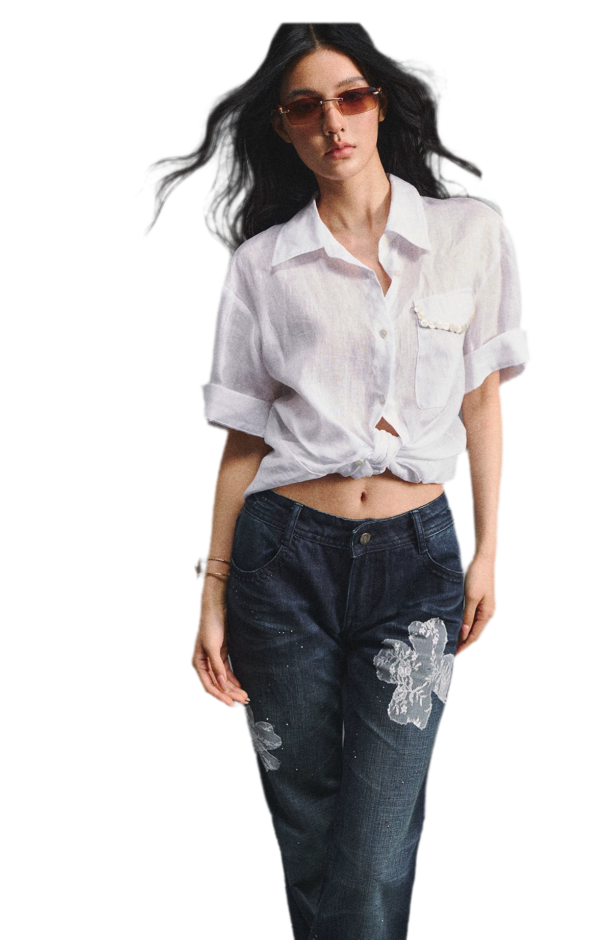 Linen Relaxed Cuff Shirt