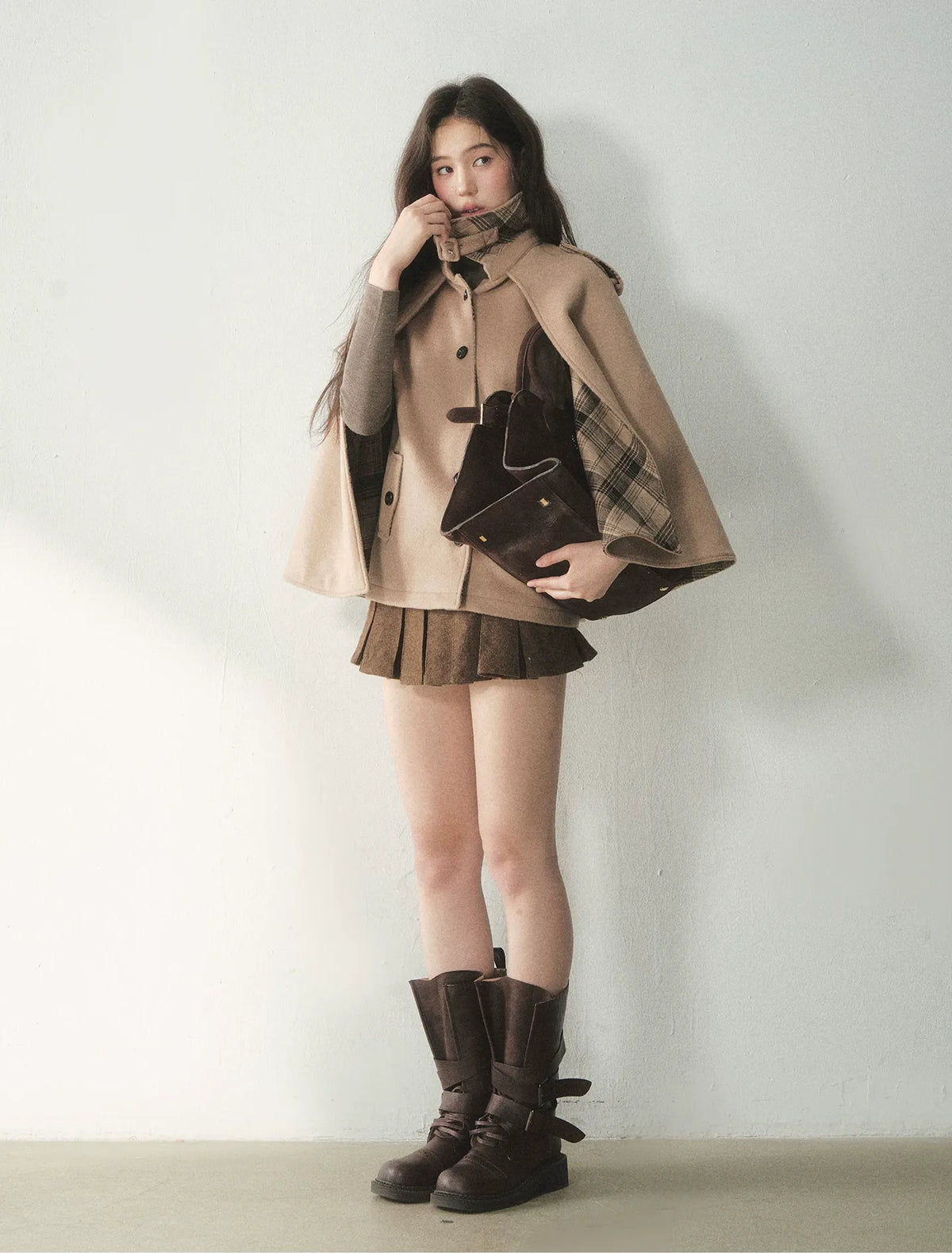 720g Wool Blend Cape Coat