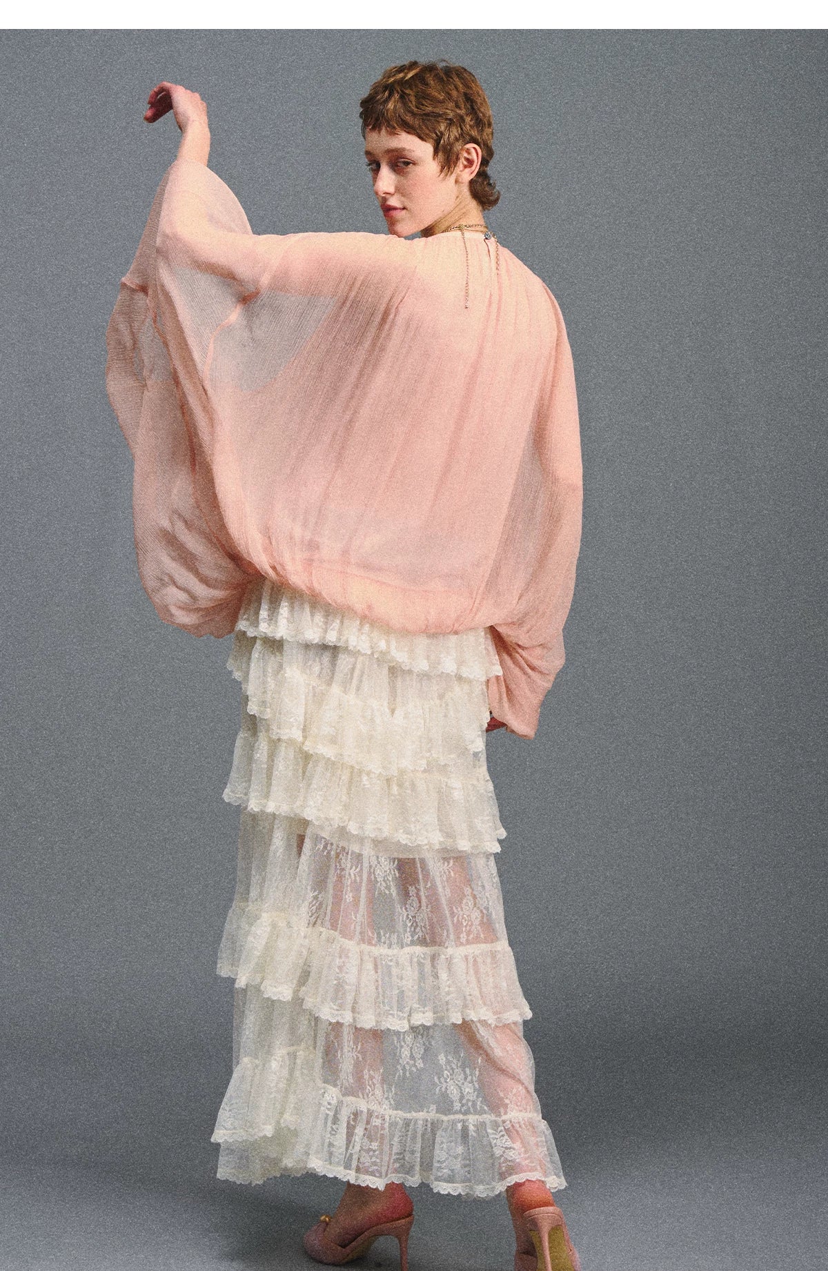 Cape Chiffon Blouse