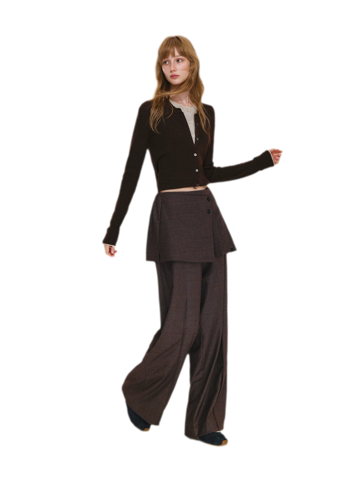 Fine Knit Contrast Cardigan