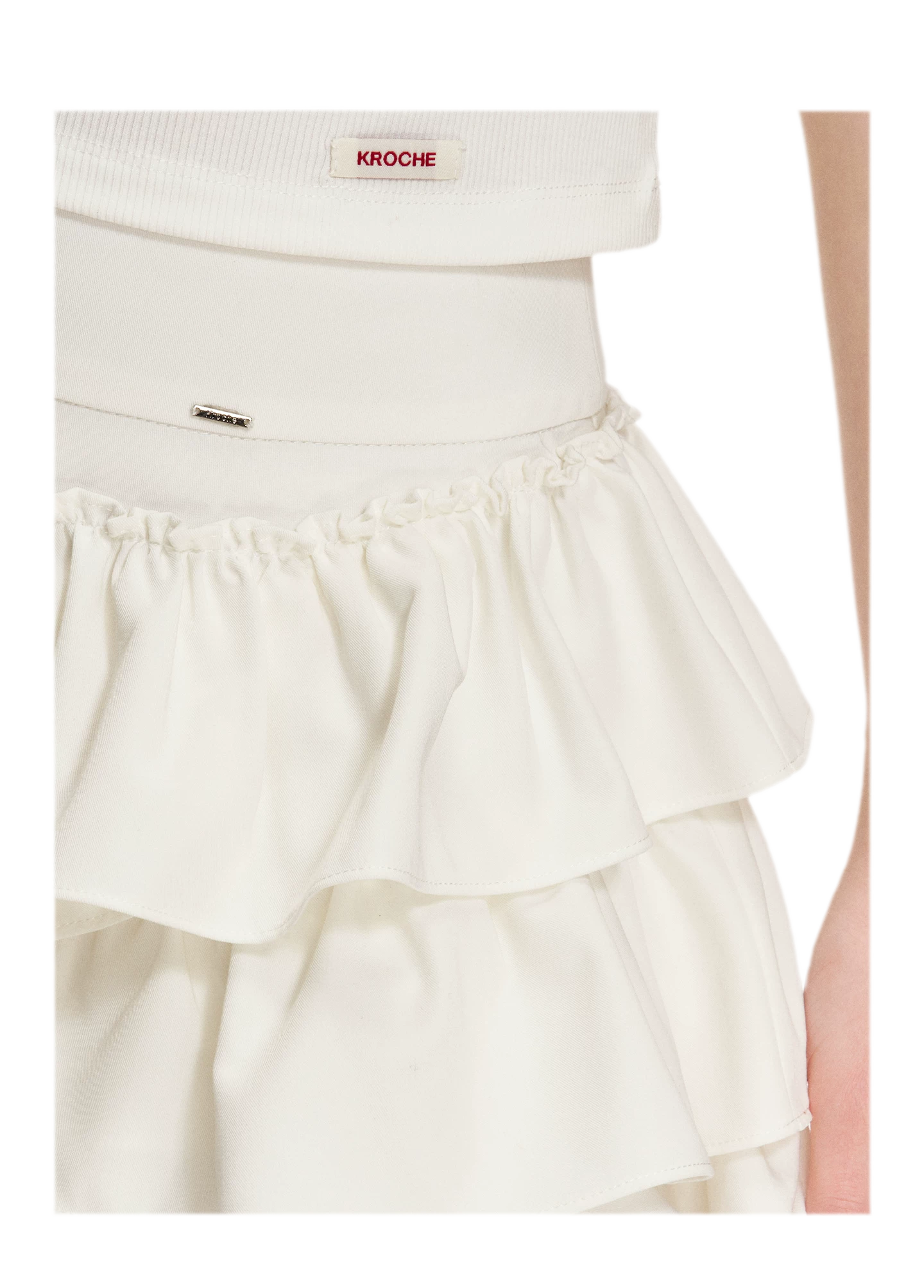 Irregular Cloud White A-line Skirt