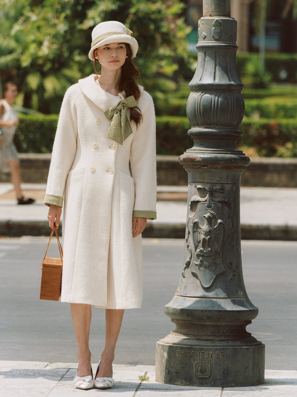 Twill Wool A-Line Coat