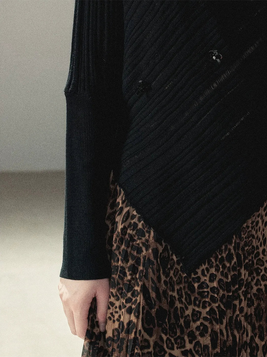 Asymmetric Cutout Relaxed Knit Top
