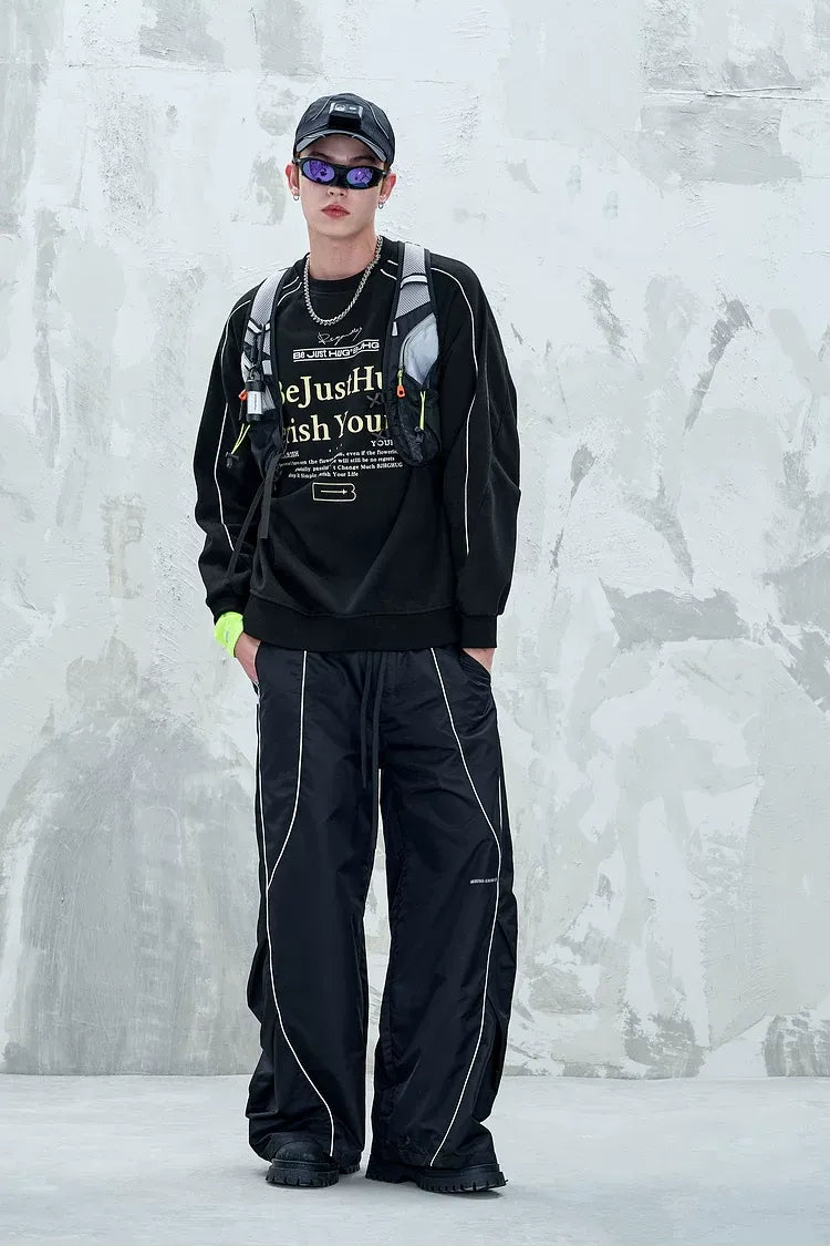 起毛オーバーサイズグラフィックスウェットシャツ