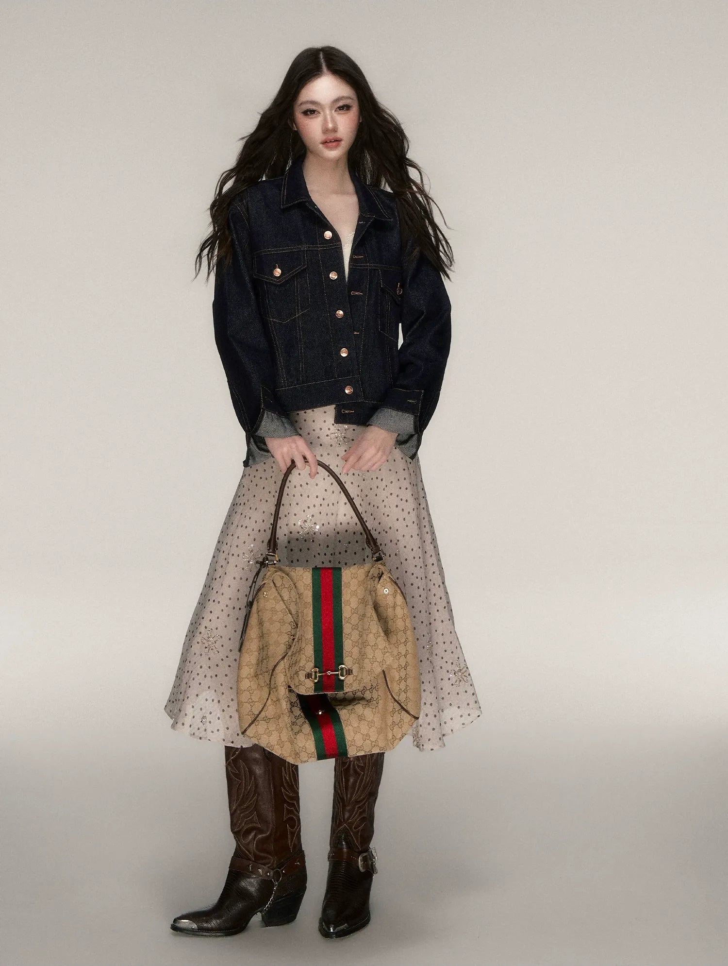 Raw Denim Cropped Jacket