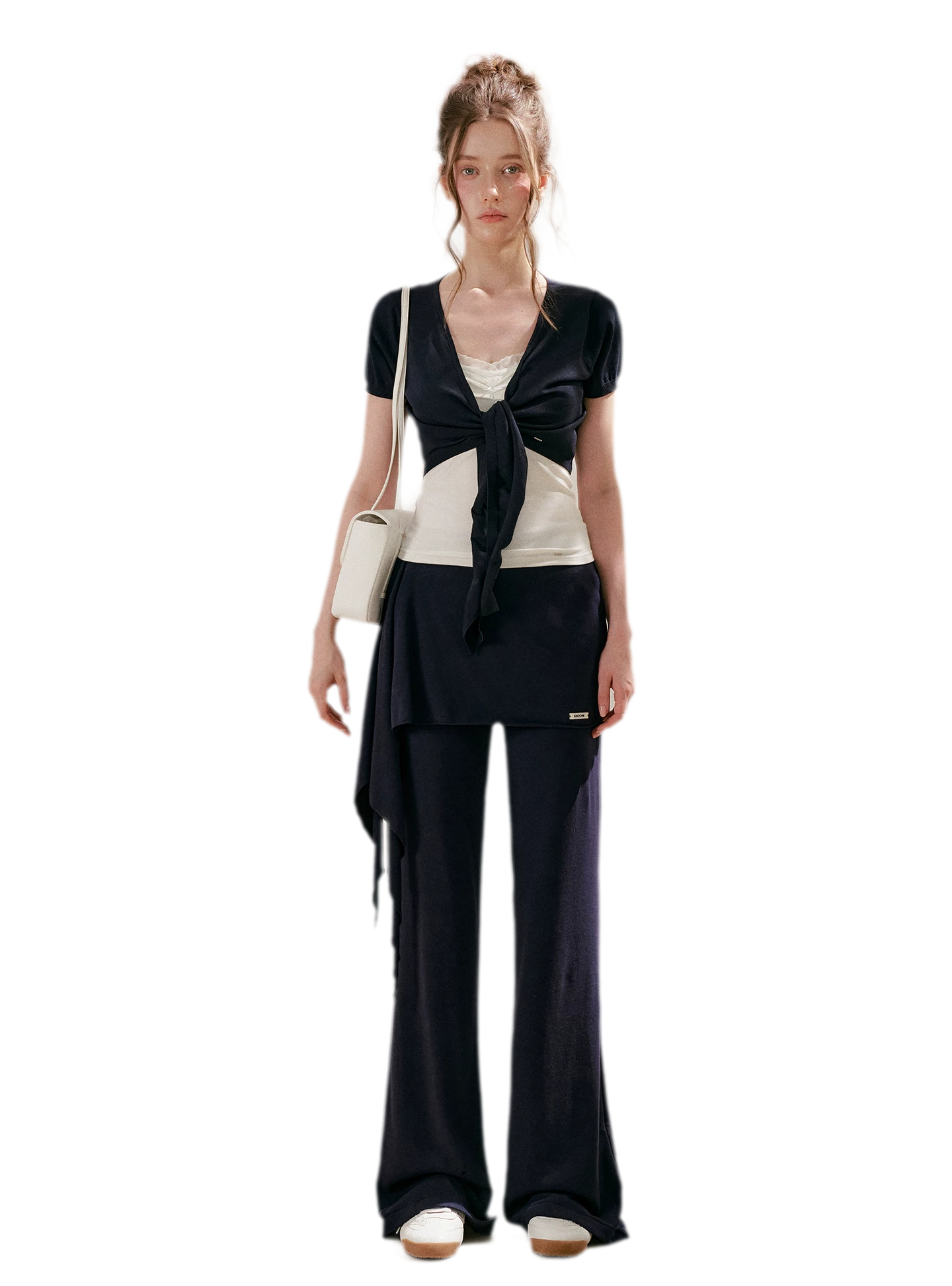 Wrap Tie Flared Pants