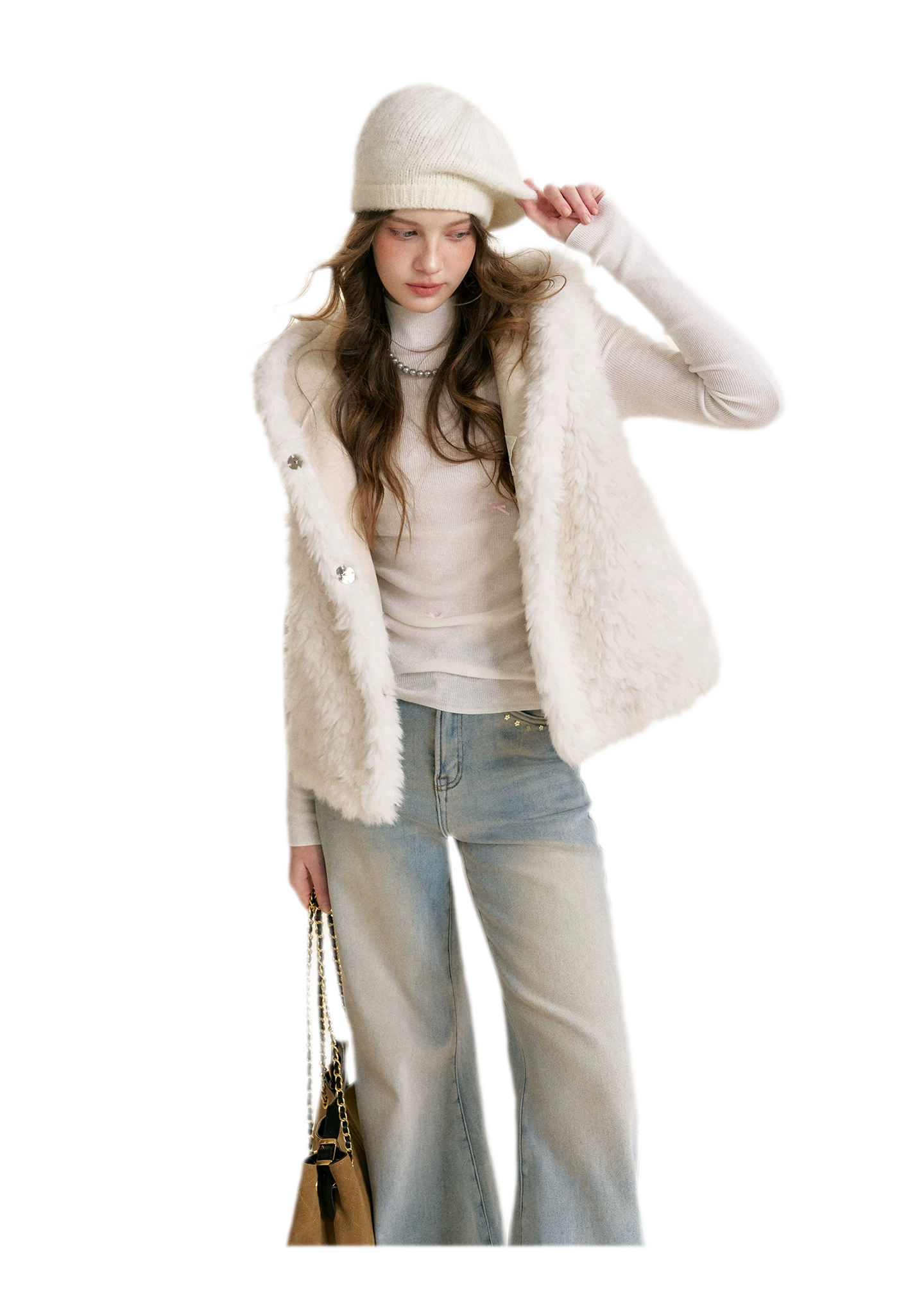 Bear Fleece Hooded Vest