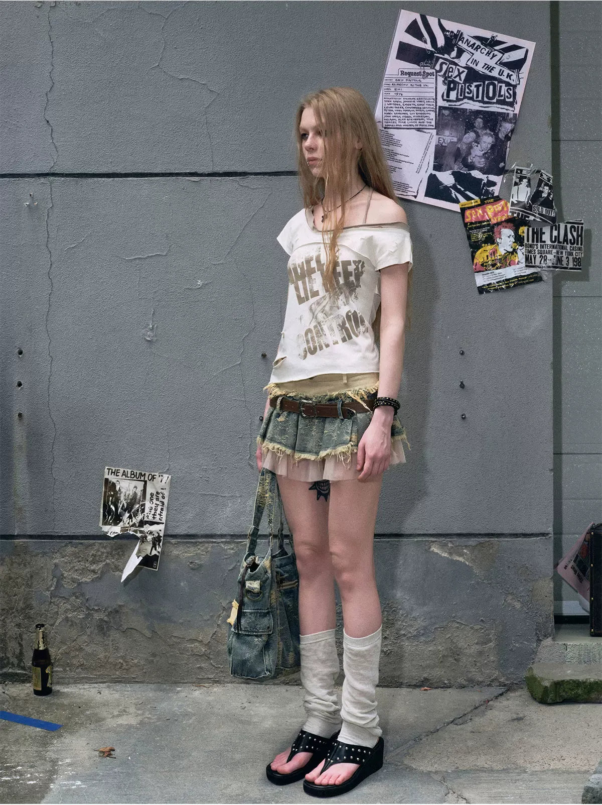 Asymmetric Graffiti T-Shirt