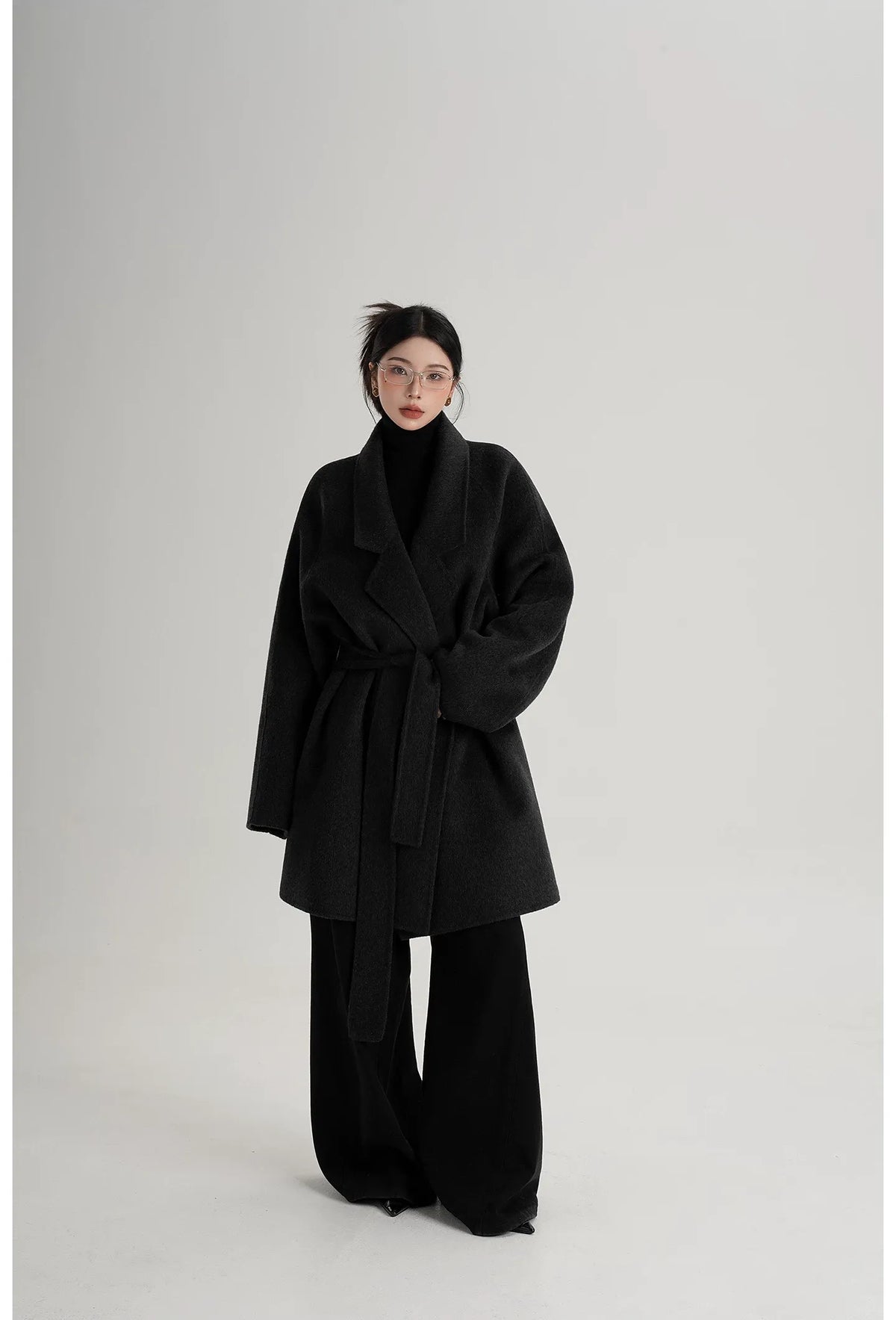 Hand-Sewn Belted Wool Coat