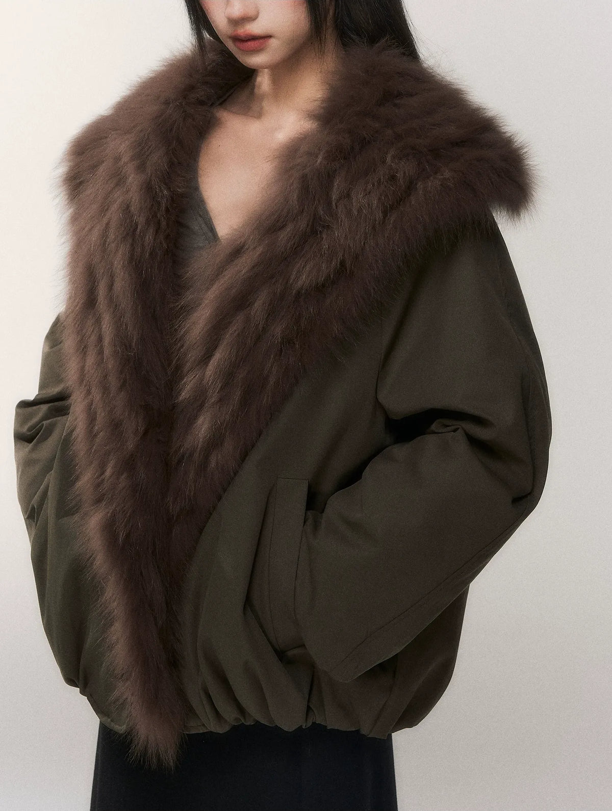 Goose Down Fox Fur Jacket