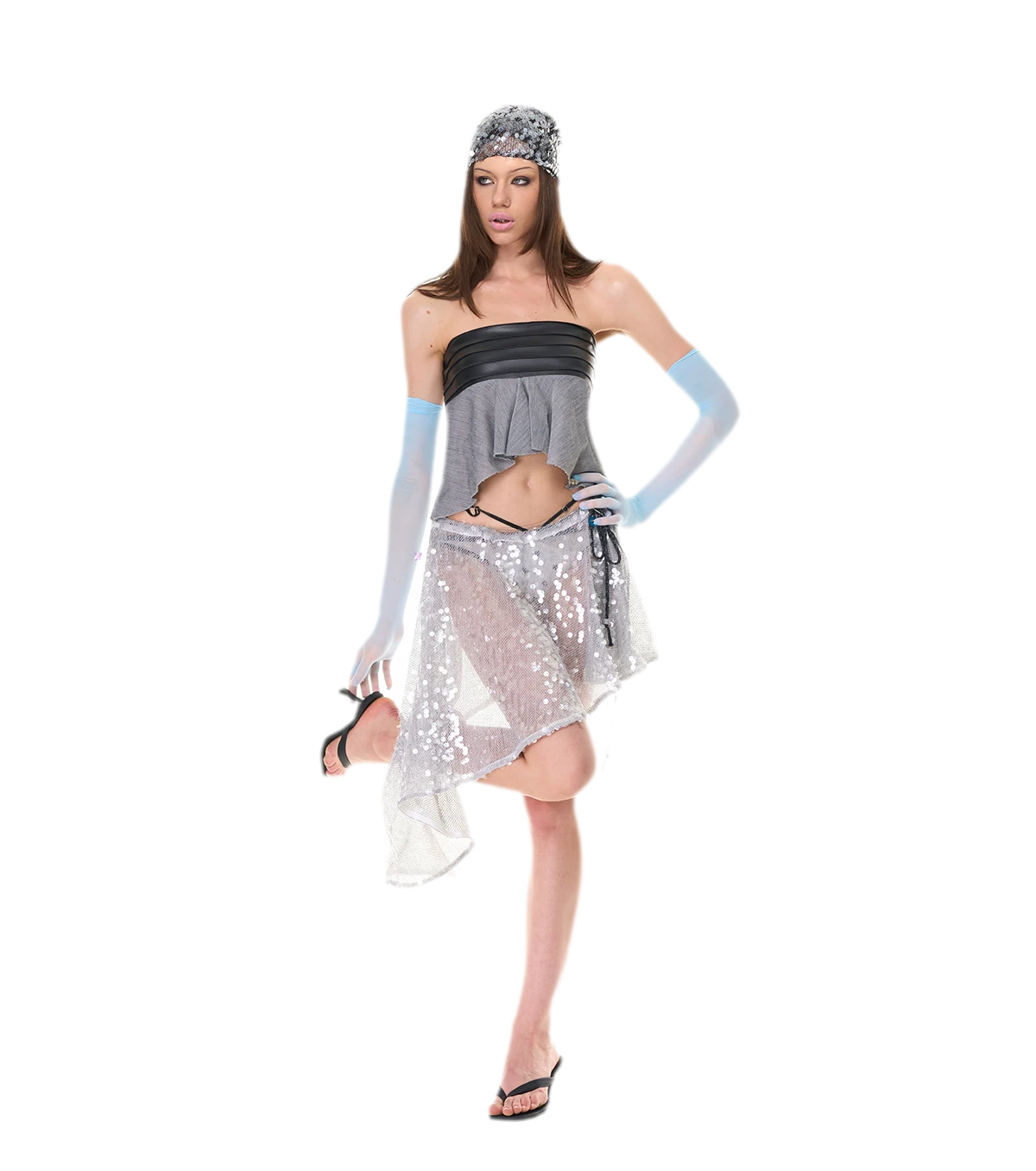 Shimmering Asymmetric Cover-Up