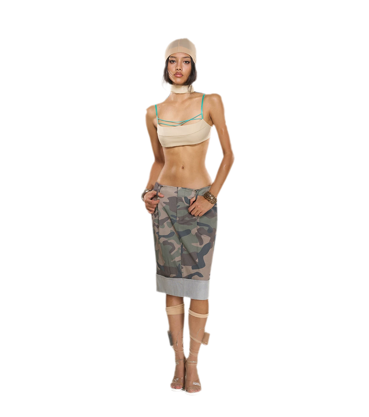 Textured Cutout Halter Camisole