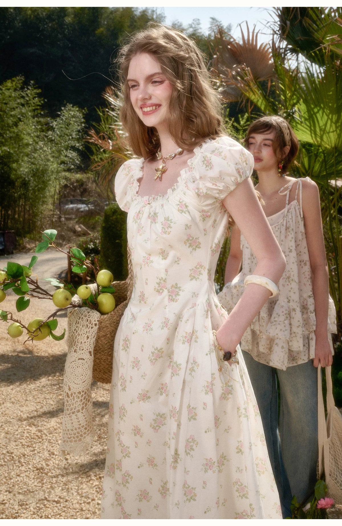 Cream Rose Holiday Rose Dress