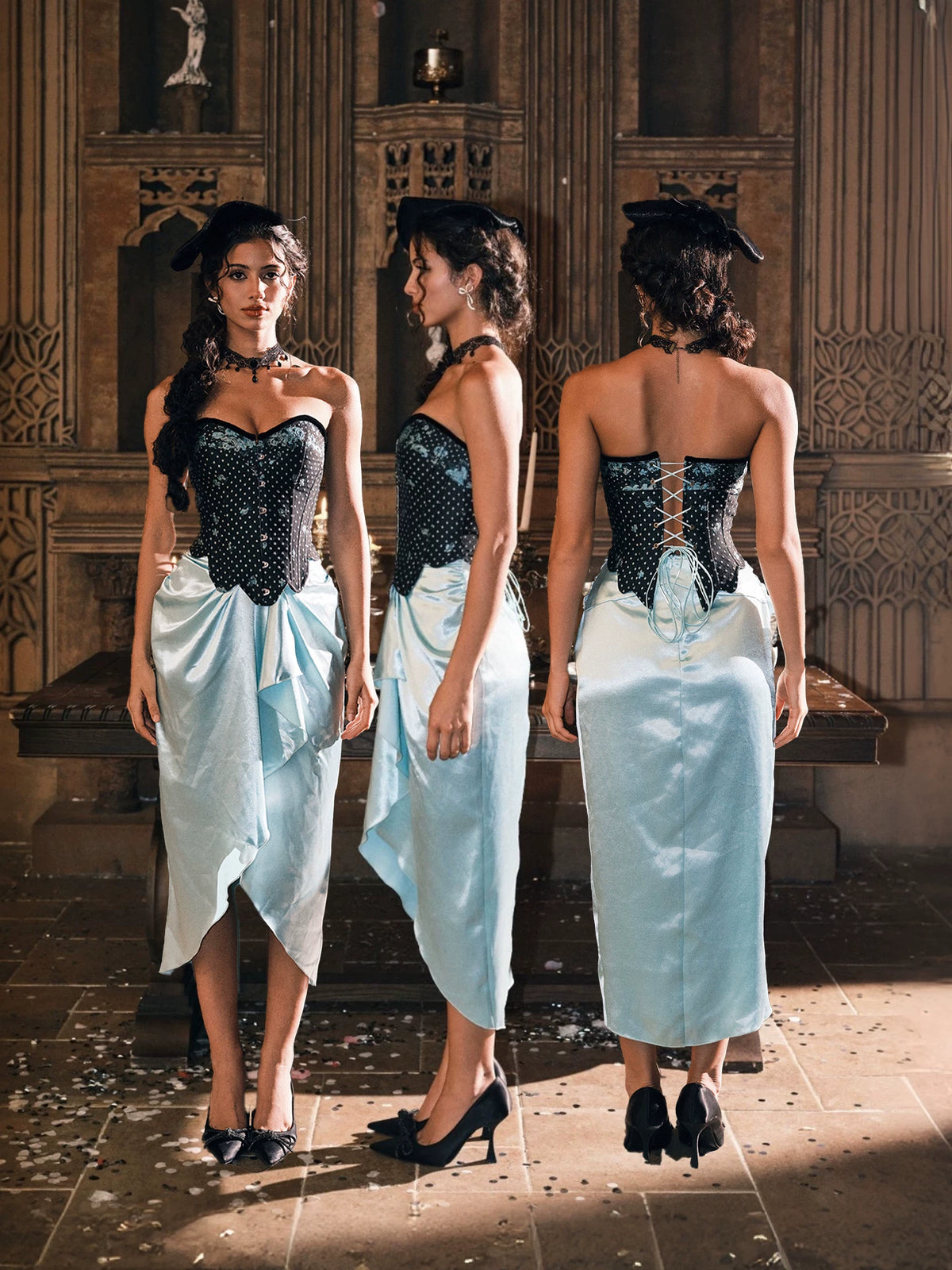 Jacquard Corset A-Line Dress