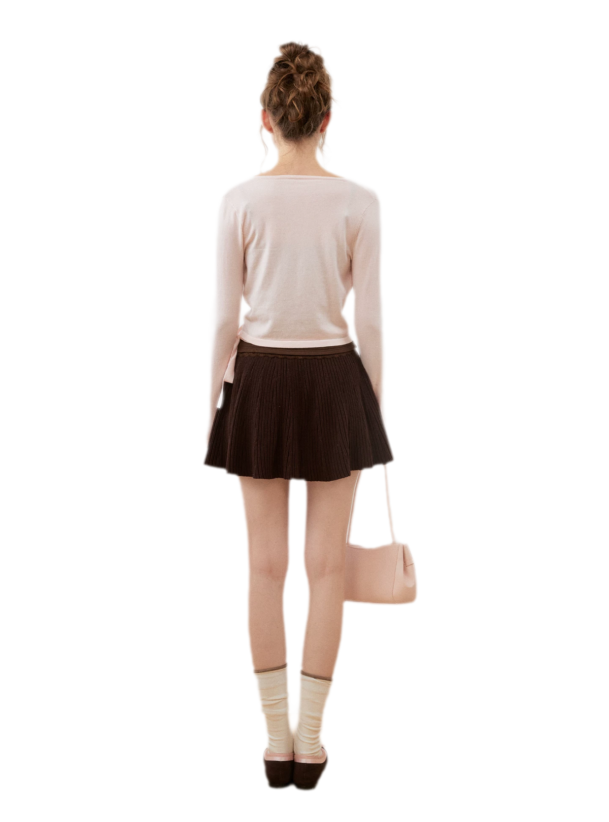 Silk Wool Wrap Knit Top