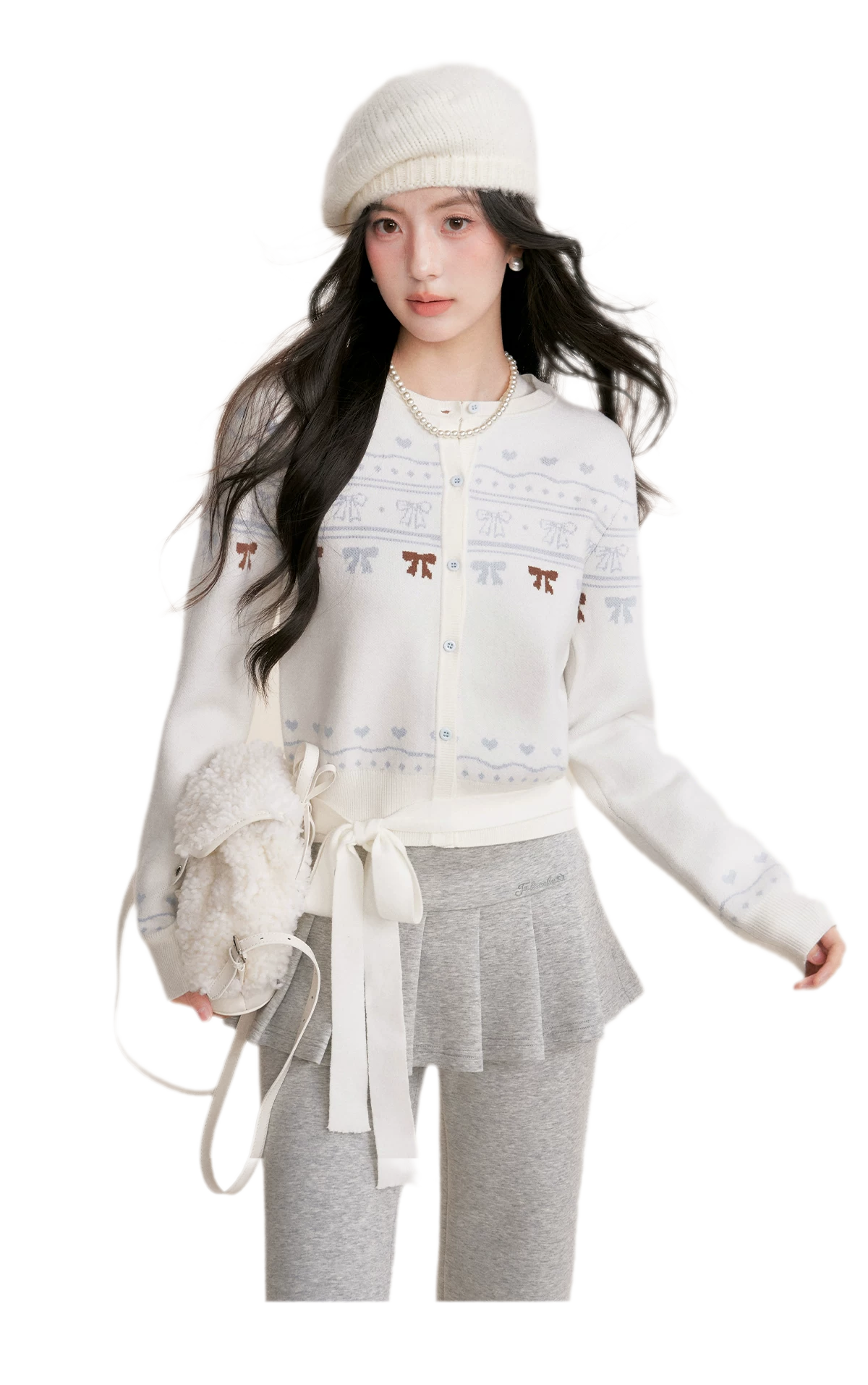 Fair Isle Tie Cardigan