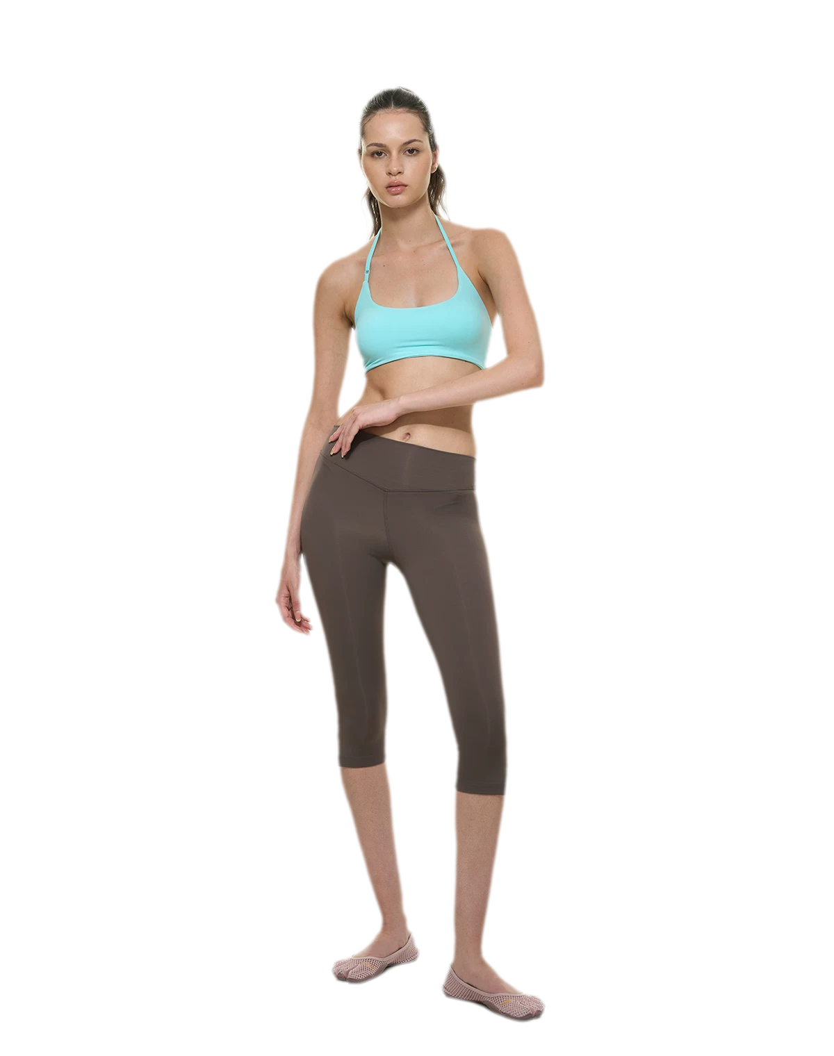 Bare-Feel Slit Capri Pants