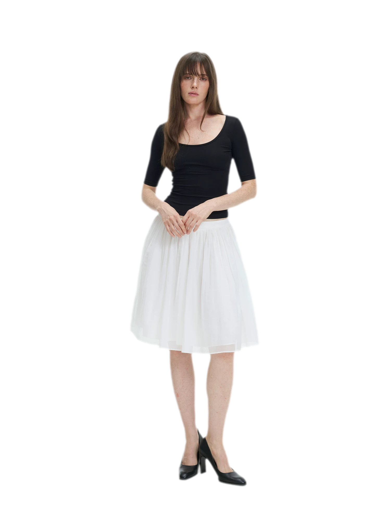 Soft U-Neck Slim-Fit T-Shirt