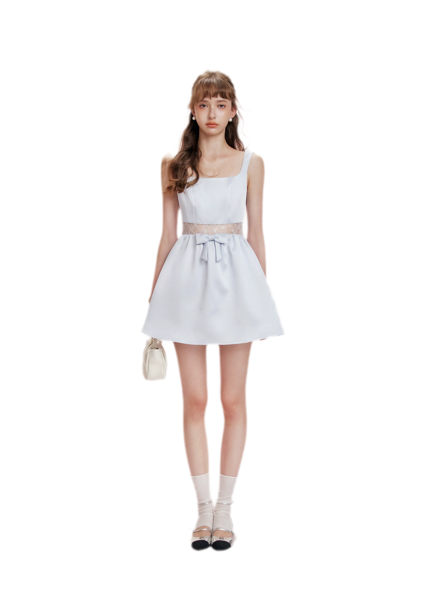 Lace Waist Satin Dress