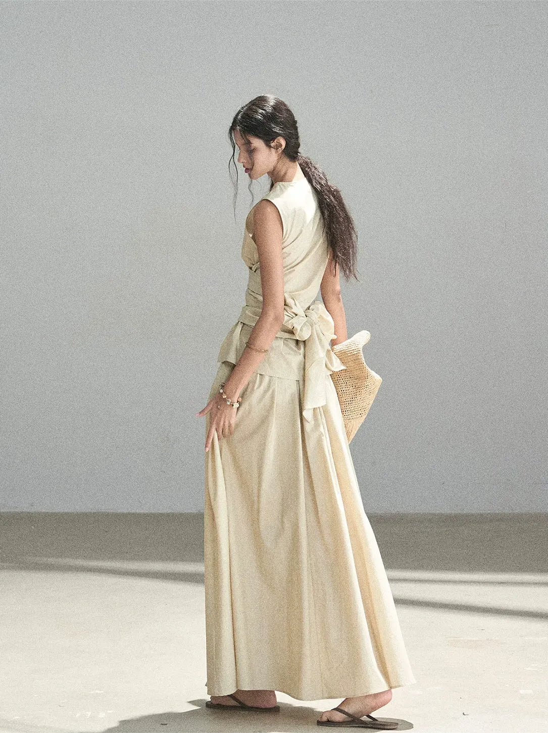Lace Trim Skirt Set