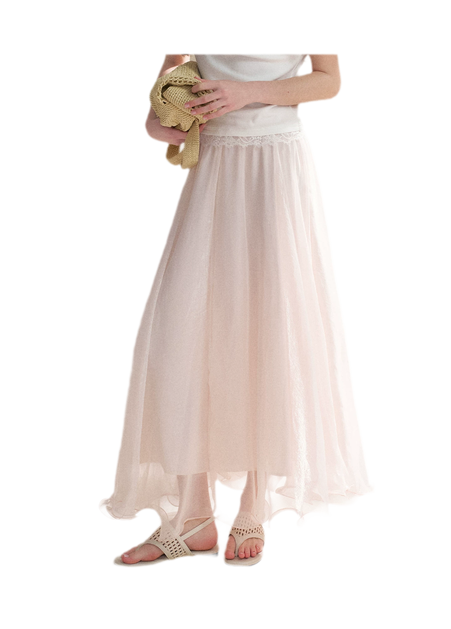 Sakura and Spring Stream A-Line Skirt