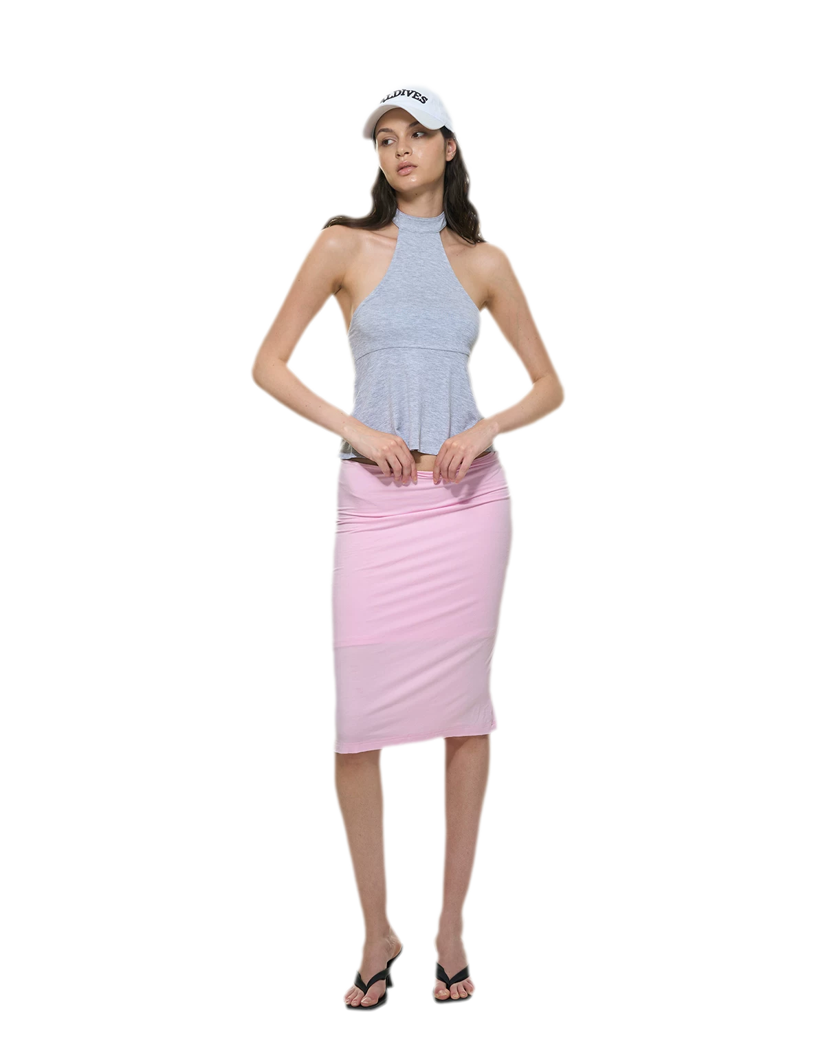 Modal Peplum Halter Top