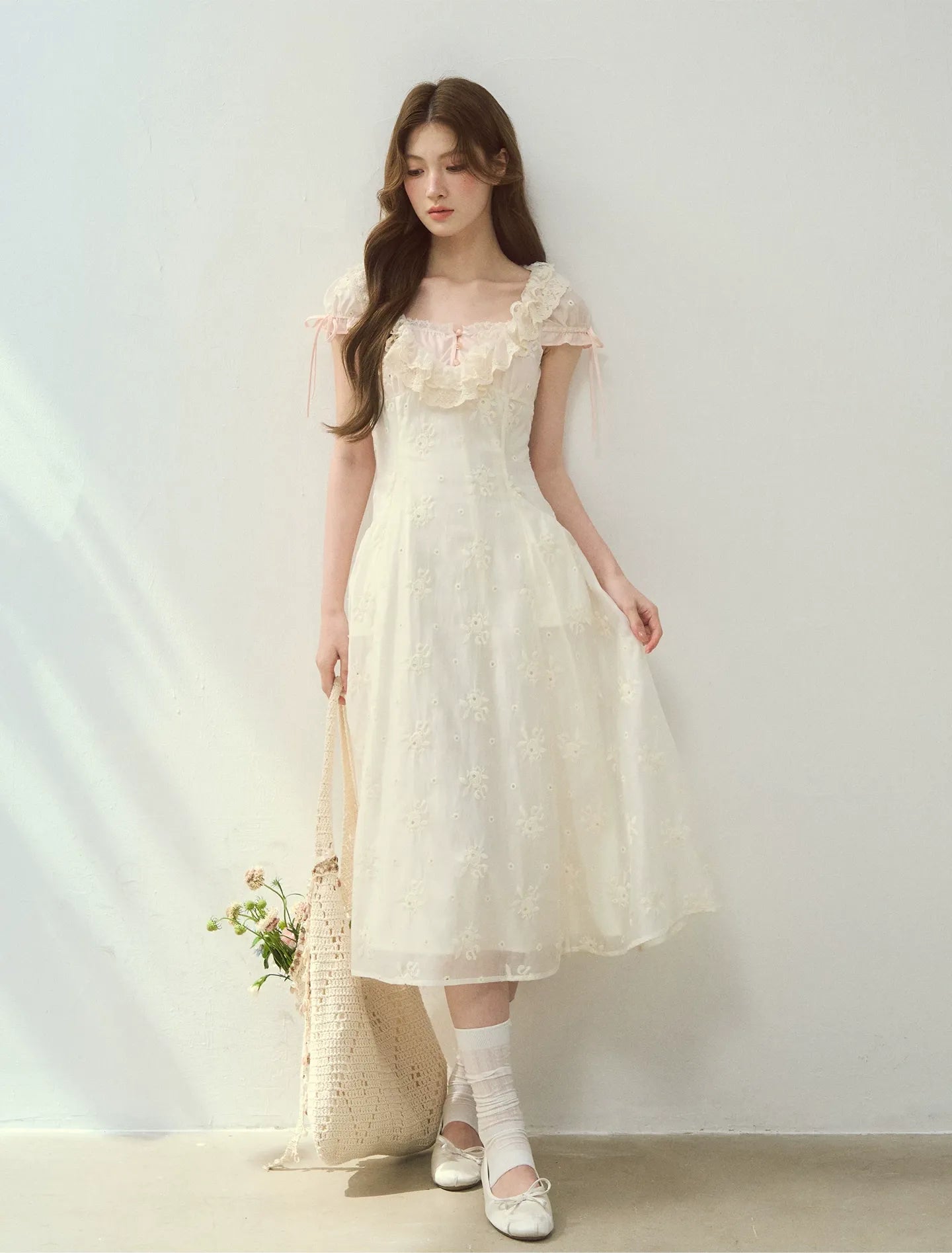 Shell Diary Embroidered Dress