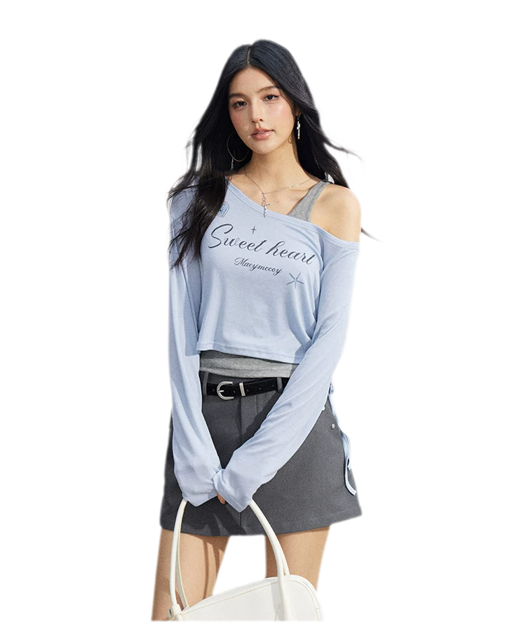 Layered One-Shoulder Top